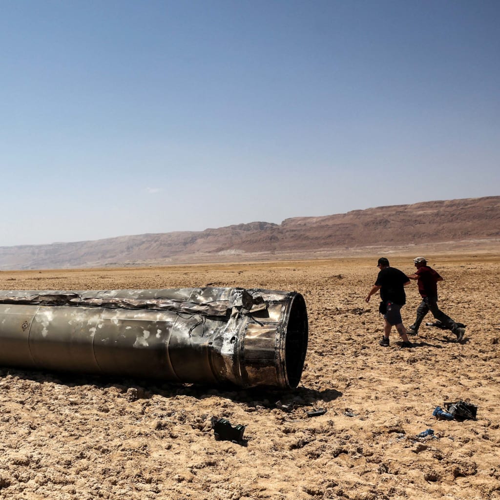 Remains of ballistic missile.