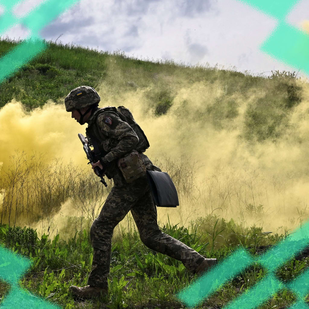 A recruit in the Ukrainian Armed Forces attends a military training near a frontline in Ukraine’s Zaporizhzhia region on May 21, 2026.