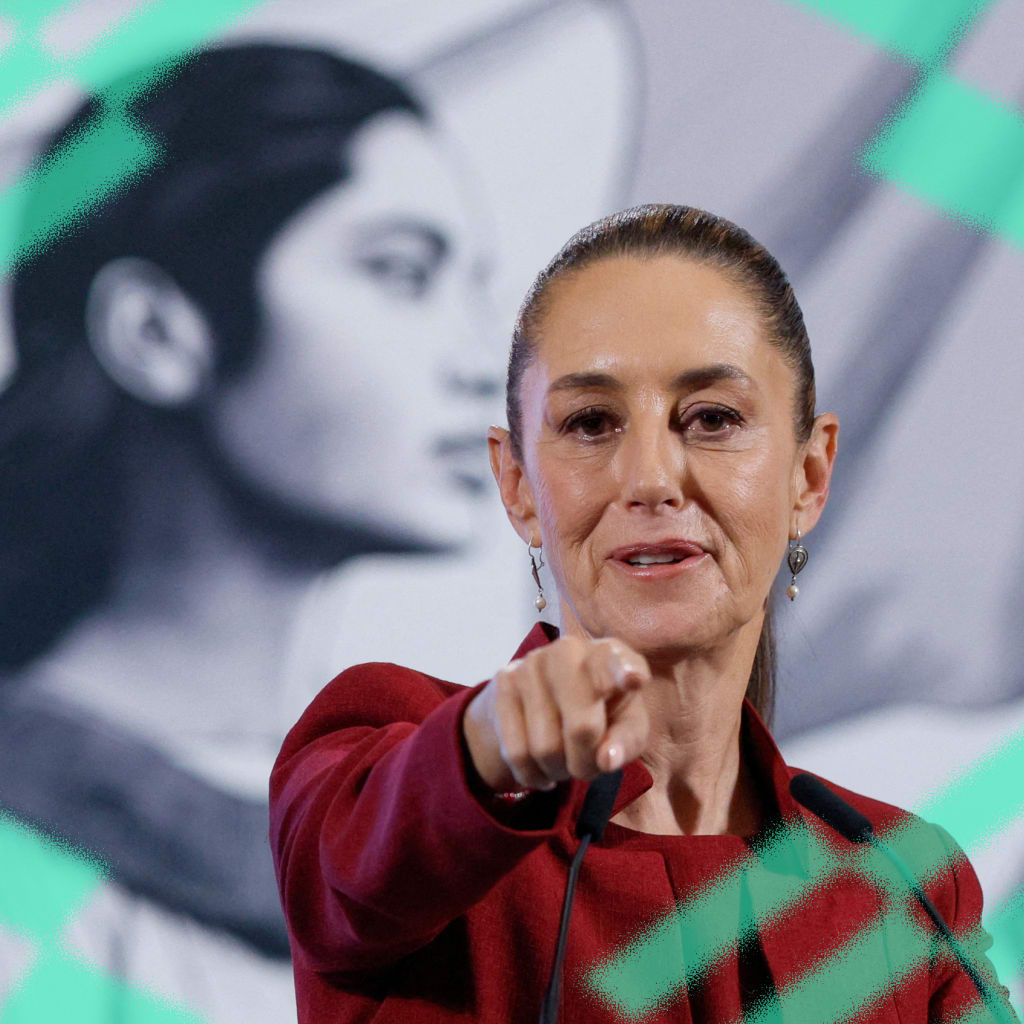 Mexico's President Claudia Sheinbaum addresses the media at the National Palace, in Mexico City, Mexico on April 2, 2025.
