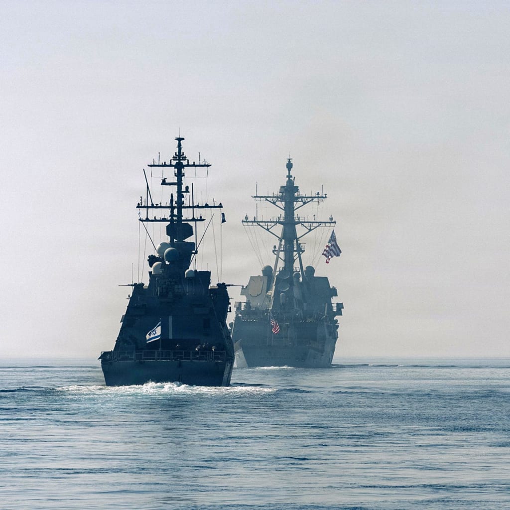 <p>The Arleigh Burke-class guided-missile destroyer USS Delbert D. Black conducts a routine maritime exercise with Israeli naval ship INS Eilat in the Red Sea on February 1, 2026.</p>
