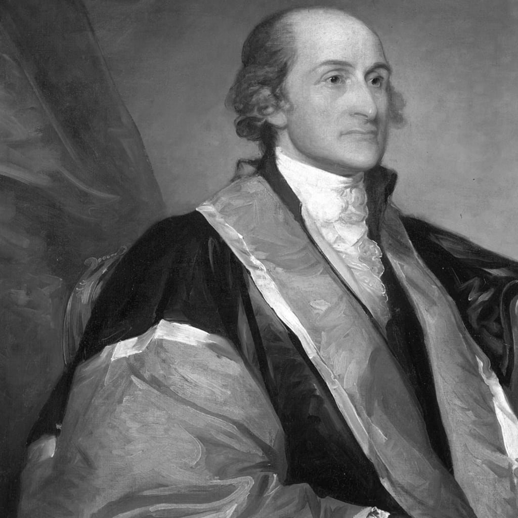 A black and white portrait of John Jay.