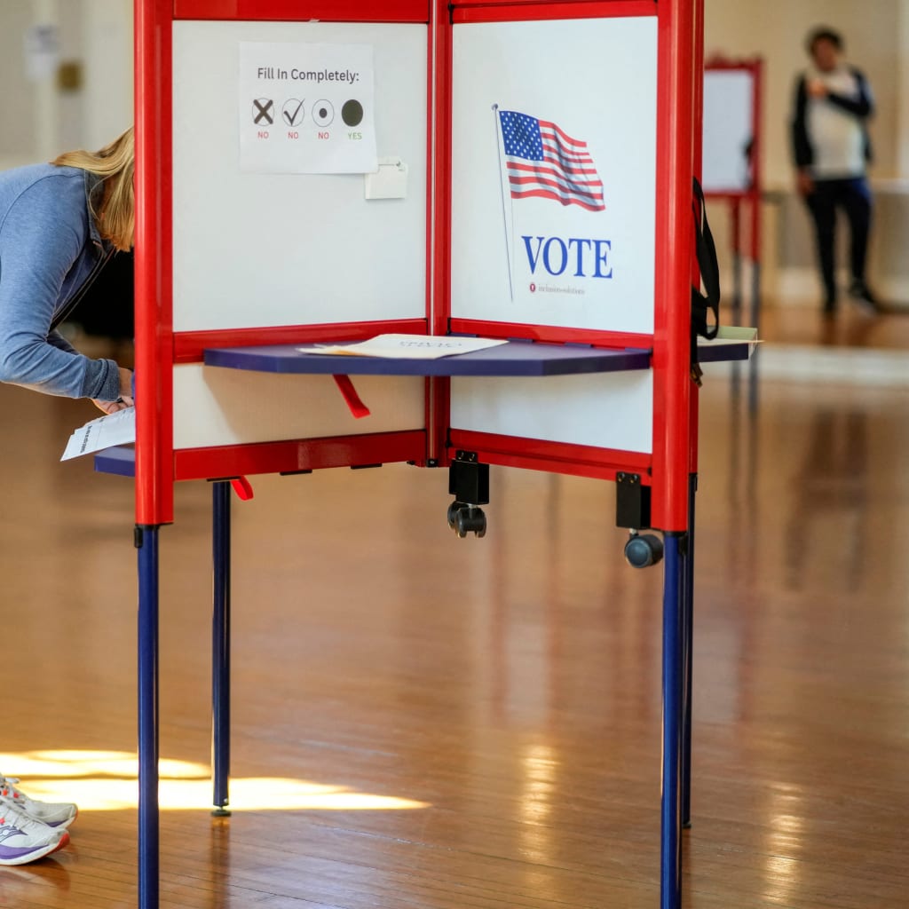 <p>A voter casts a ballot during the New Jersey primary elections for U.S. Congress, June 2, 2026.</p>

