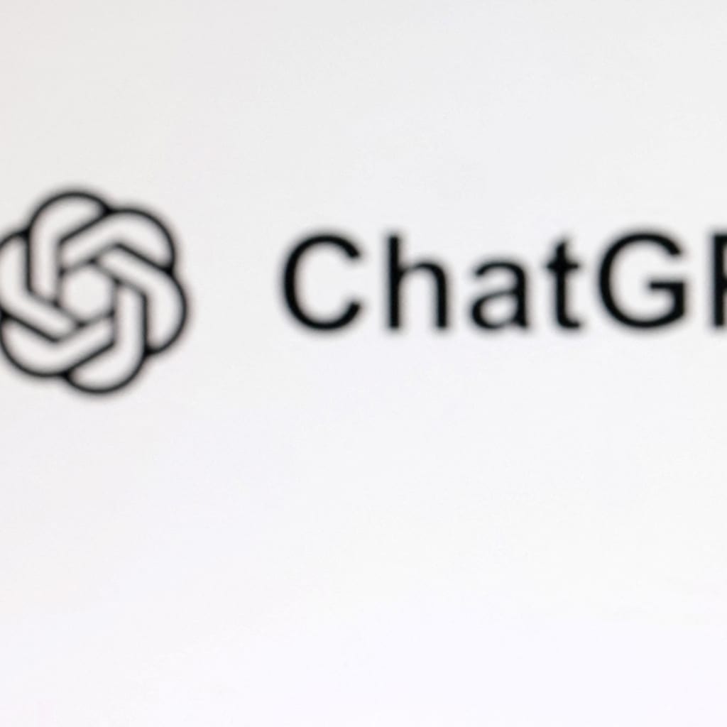 A 3D-printed miniature model of Elon Musk and ChatGPT logo are seen in this illustration taken, February 11, 2025.