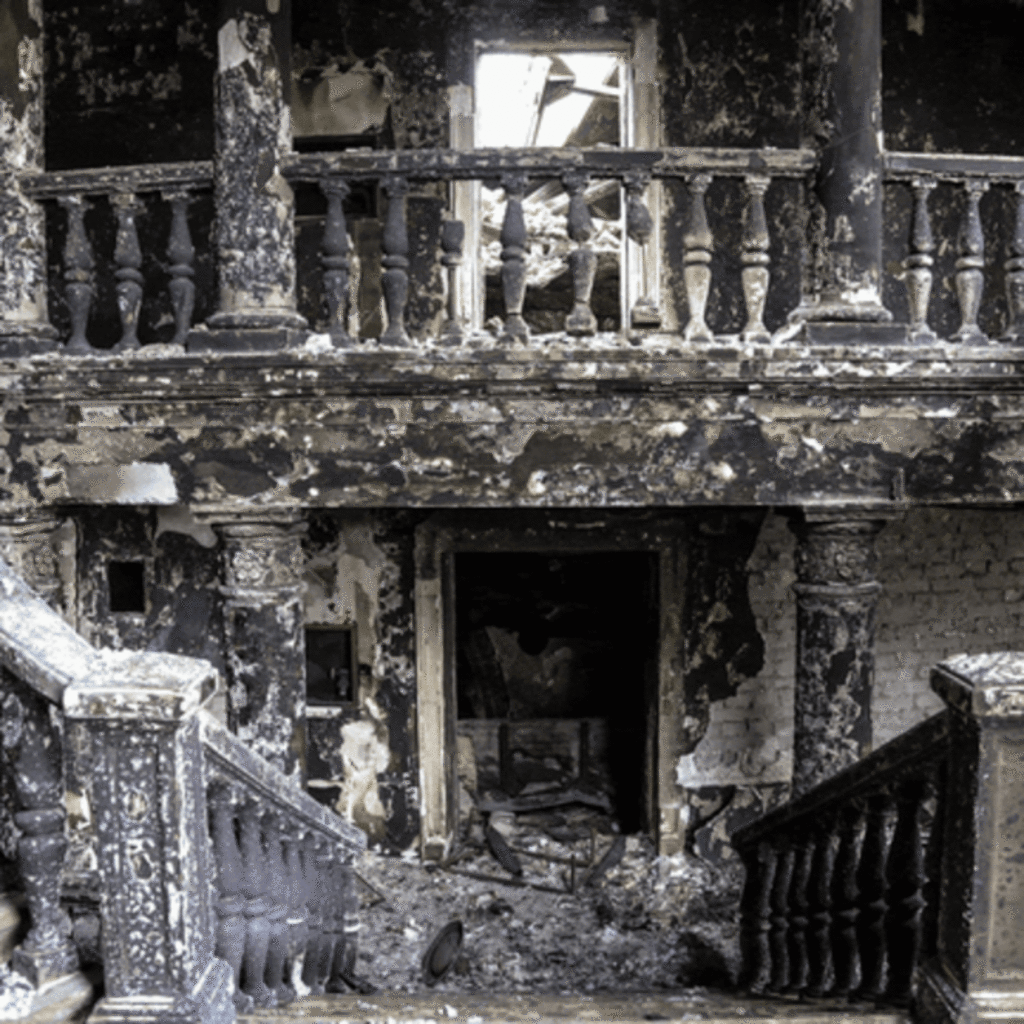 An animated gif showing the Mariupol Drama Theater destroyed in 2022 and rebuilt in 2025