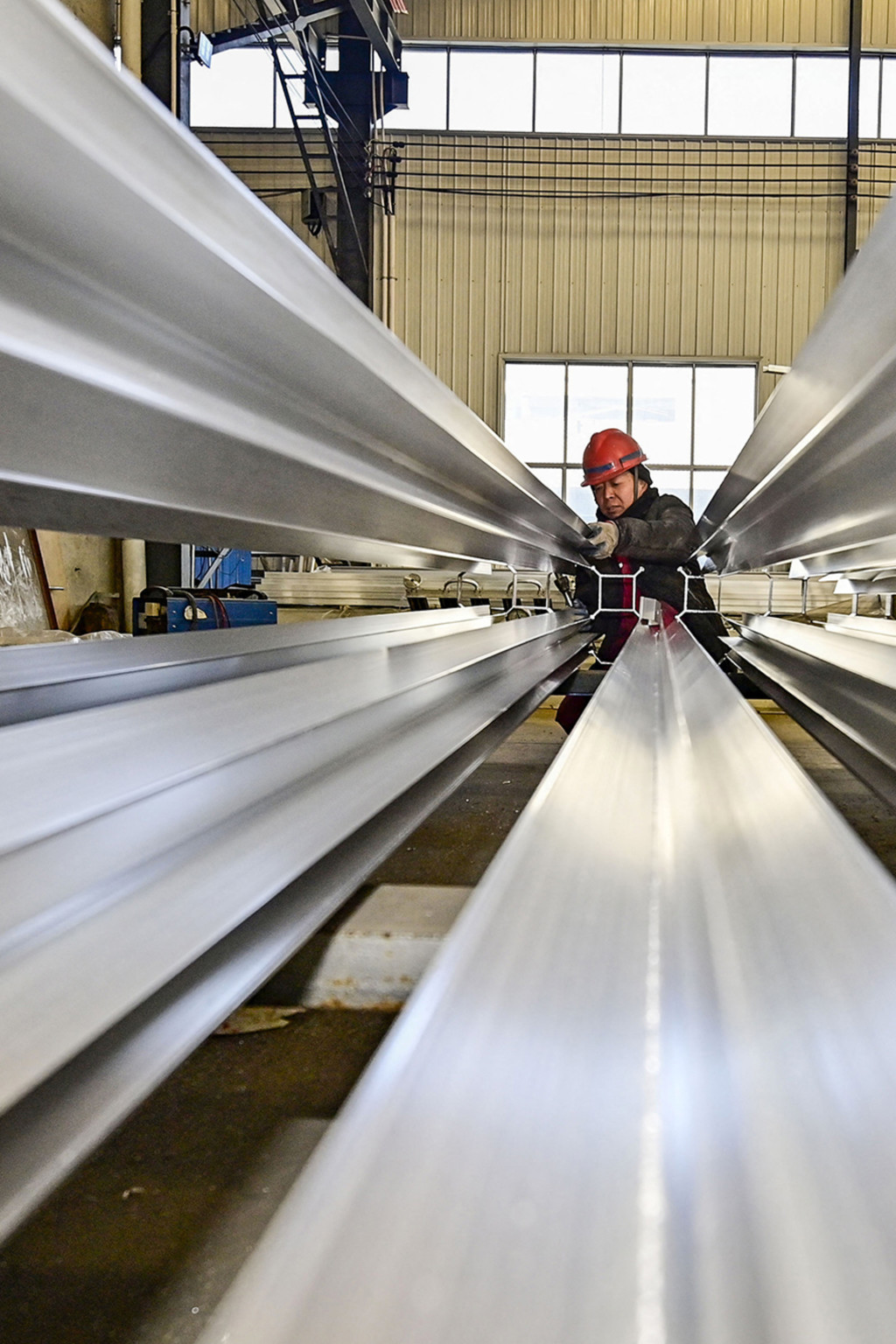 <p>An employee works at a steel factory in China’s Shandong Province, in January 2024.</p>
