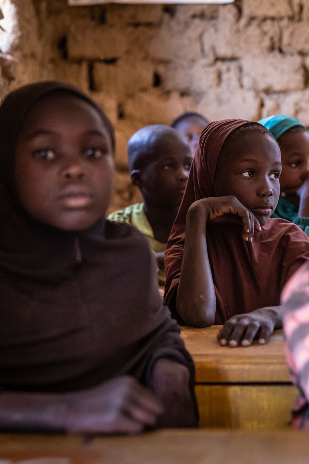 <p>Students attend a lesson at a school in the Tillabéri region of Niger.</p>
