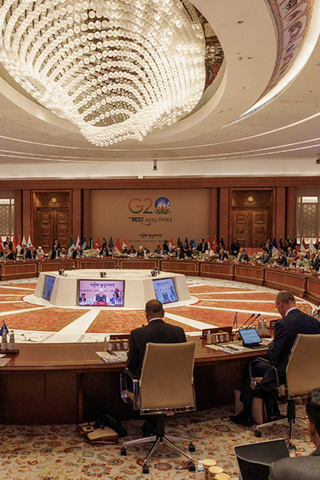<p>World leaders meet at the 2023 G20 summit in New Delhi, India.</p>
