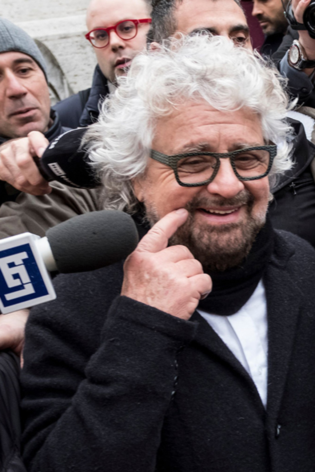 <p>Five Star Movement leader Luigi Di Maio poses with the party’s founder, Beppe Grillo, in January 2018.</p>