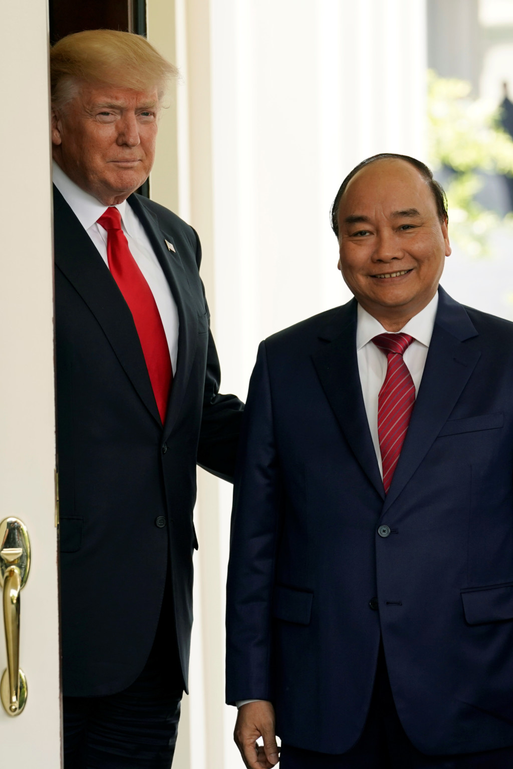 <p>U.S. President Donald J. Trump welcomes Vietnamese Prime Minister Nguyen Xuan Phuc at the White House, Washington, DC. </p>
