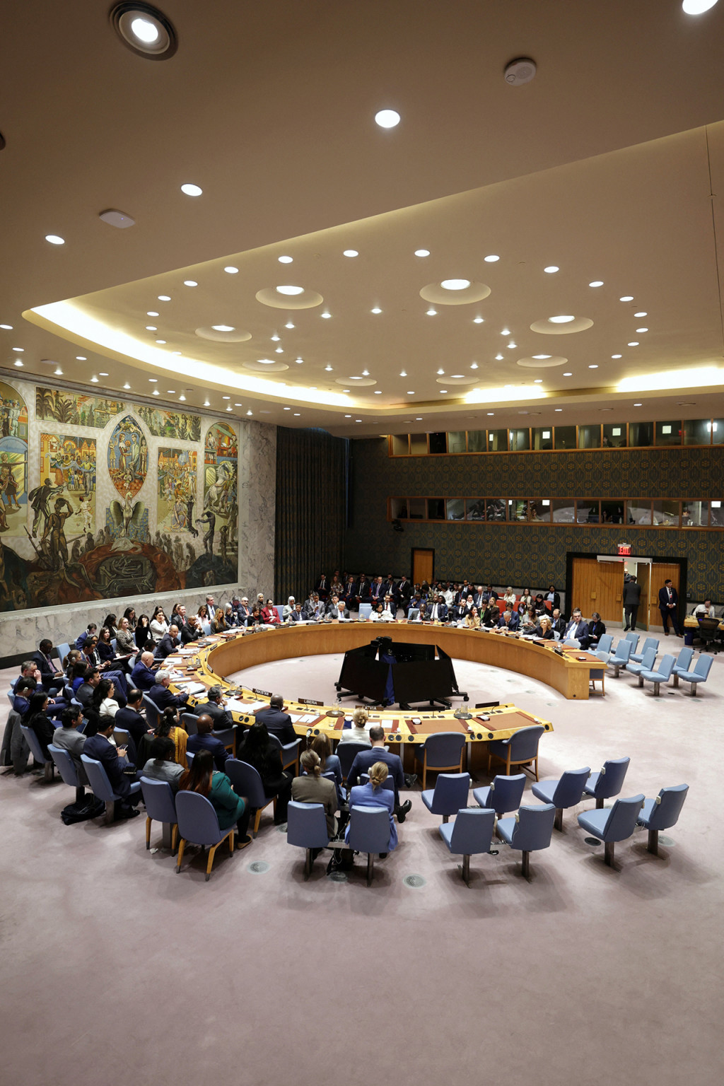 <p>U.S. First Lady Melania Trump presides over a UN Security Council meeting at the UN Headquarters in New York City, on March 2, 2026.</p>
