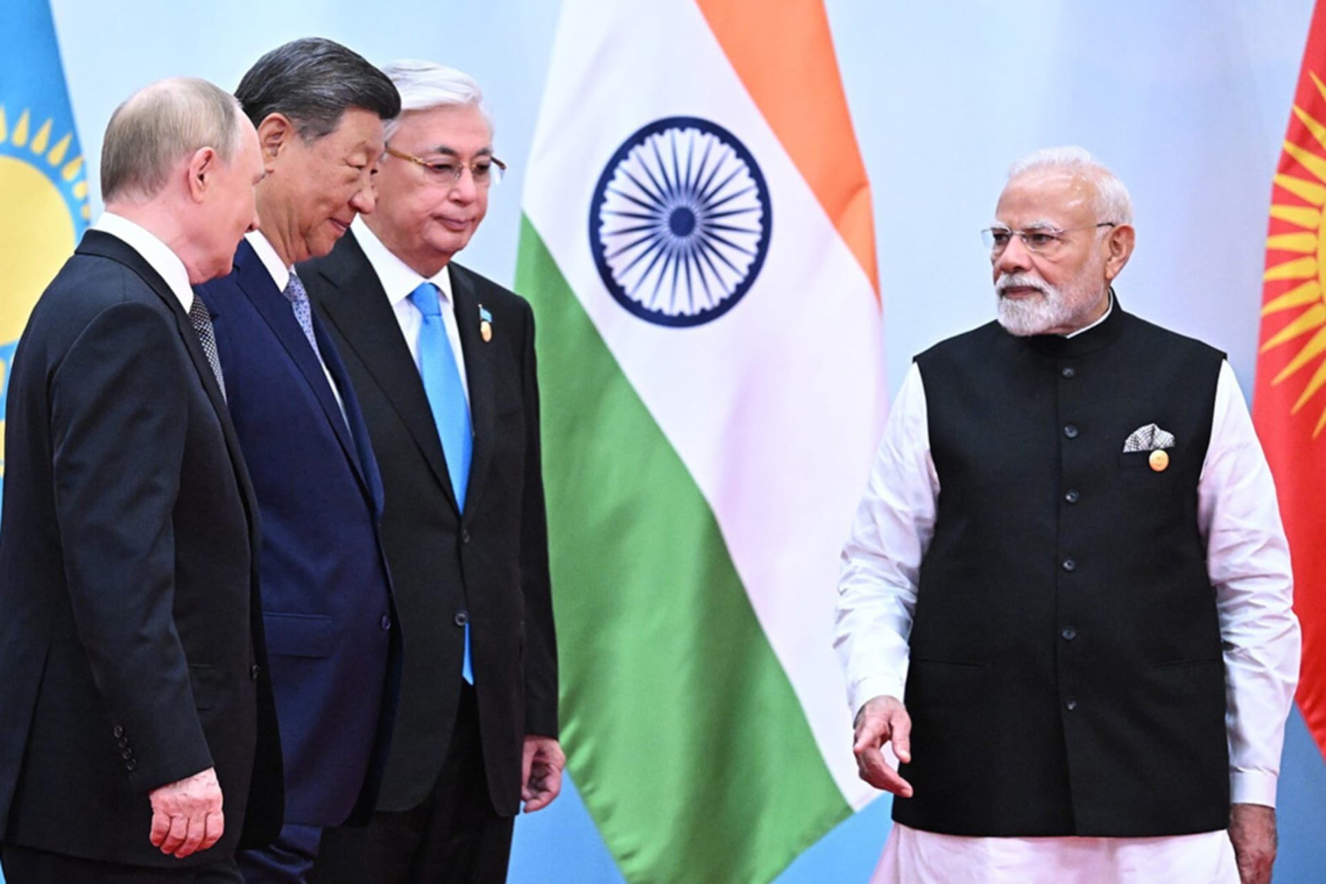 <p>Russian President Vladimir Putin, Chinese President Xi Jinping, President of Kazakhstan Kassym-Jomart Tokayev, and Indian Prime Minister Narendra Modi at the Shanghai Cooperation Organisation Summit in Tianjin, China, September 1, 2025.</p>
