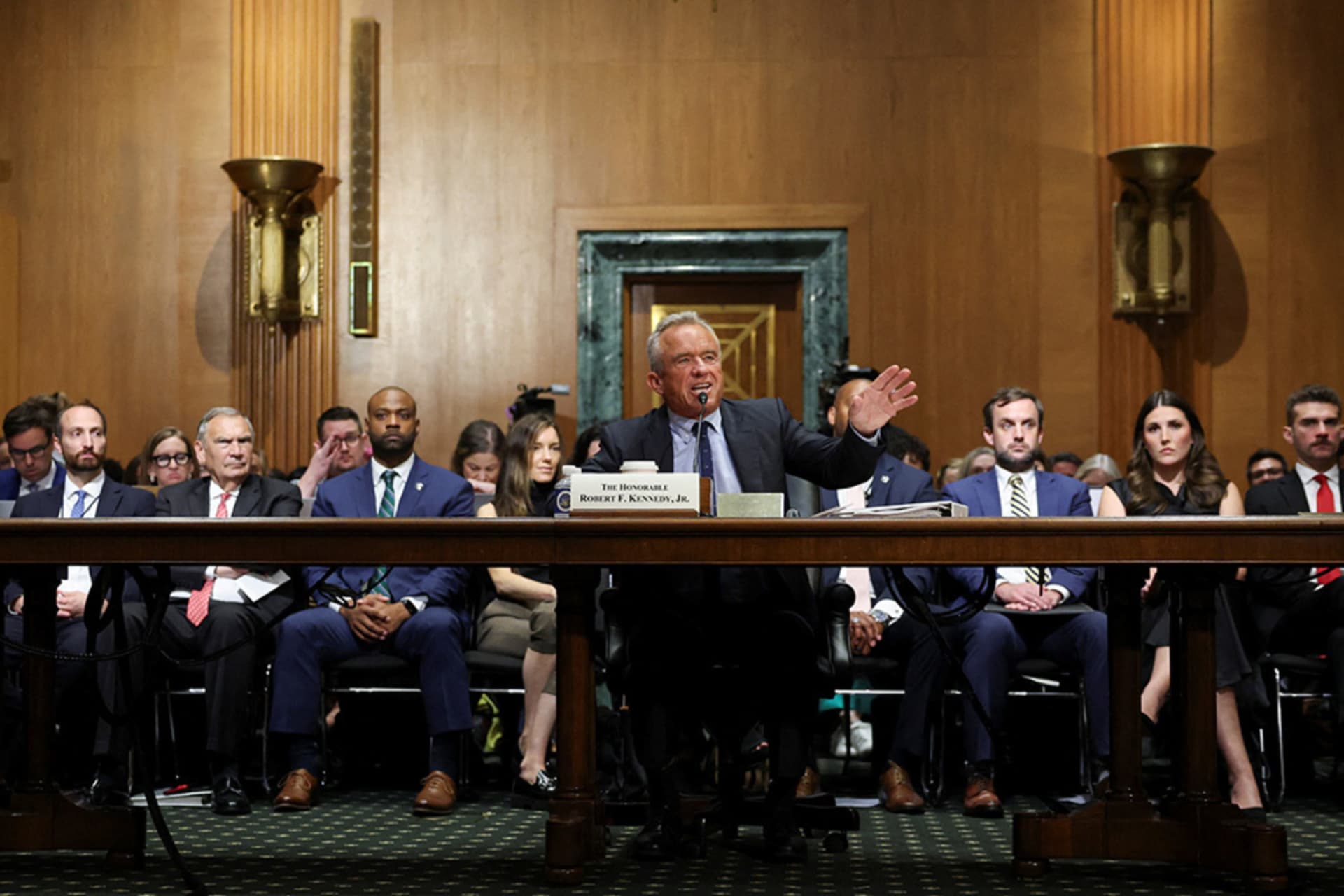 <p>U.S. Health and Human Services Secretary Robert F. Kennedy Jr. testifies before a Senate Finance Committee hearing on his agency decisions and the 2026 health-care agenda.</p>
