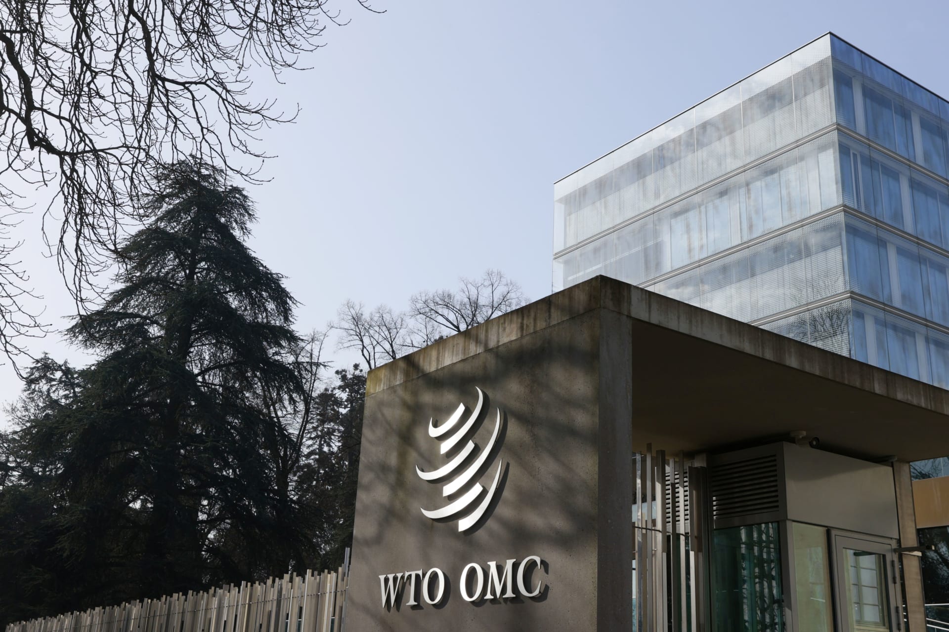 <p>A logo is pictured on the World Trade Organization headquarters (WTO) in Geneva, Switzerland, March 4, 2021. Picture taken March 4, 2021.</p>
