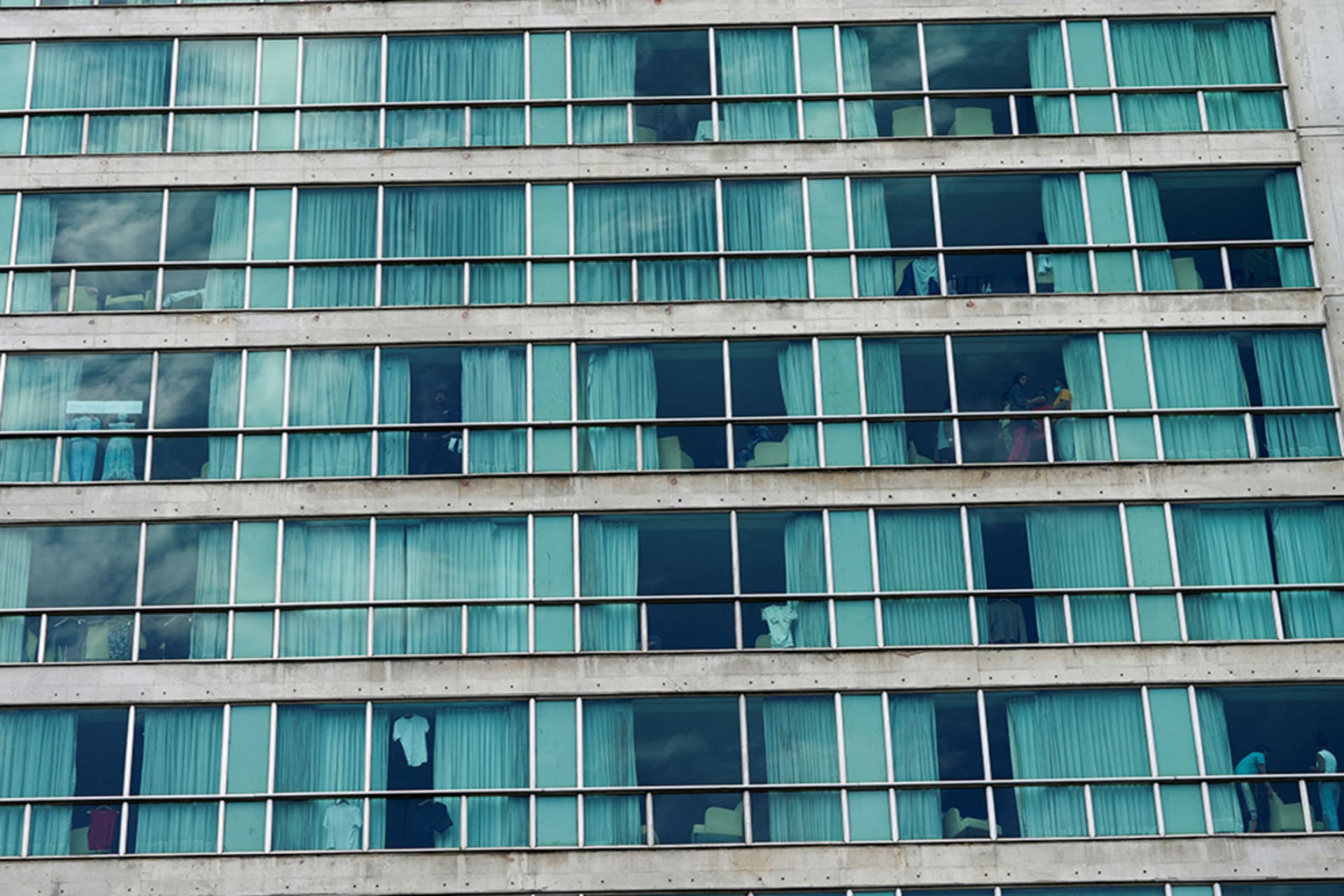 <p>Migrants are housed in a hotel in Panama City, Panama, after being deported from the United States, February 18, 2025.</p>
