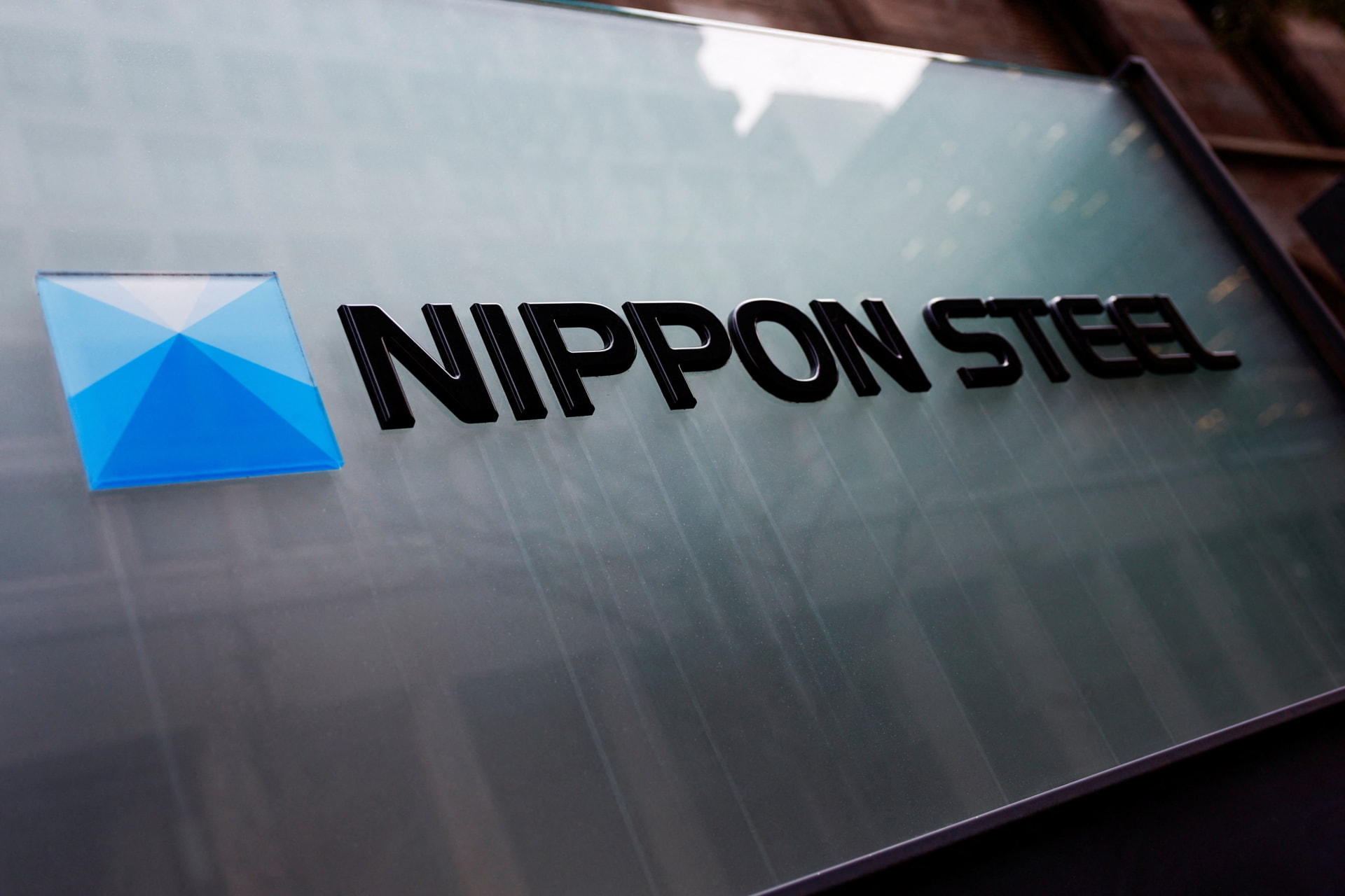 <p>Nippon Steel logo is displayed at the company’s headquarters in Tokyo, Japan April 1, 2024. </p>
