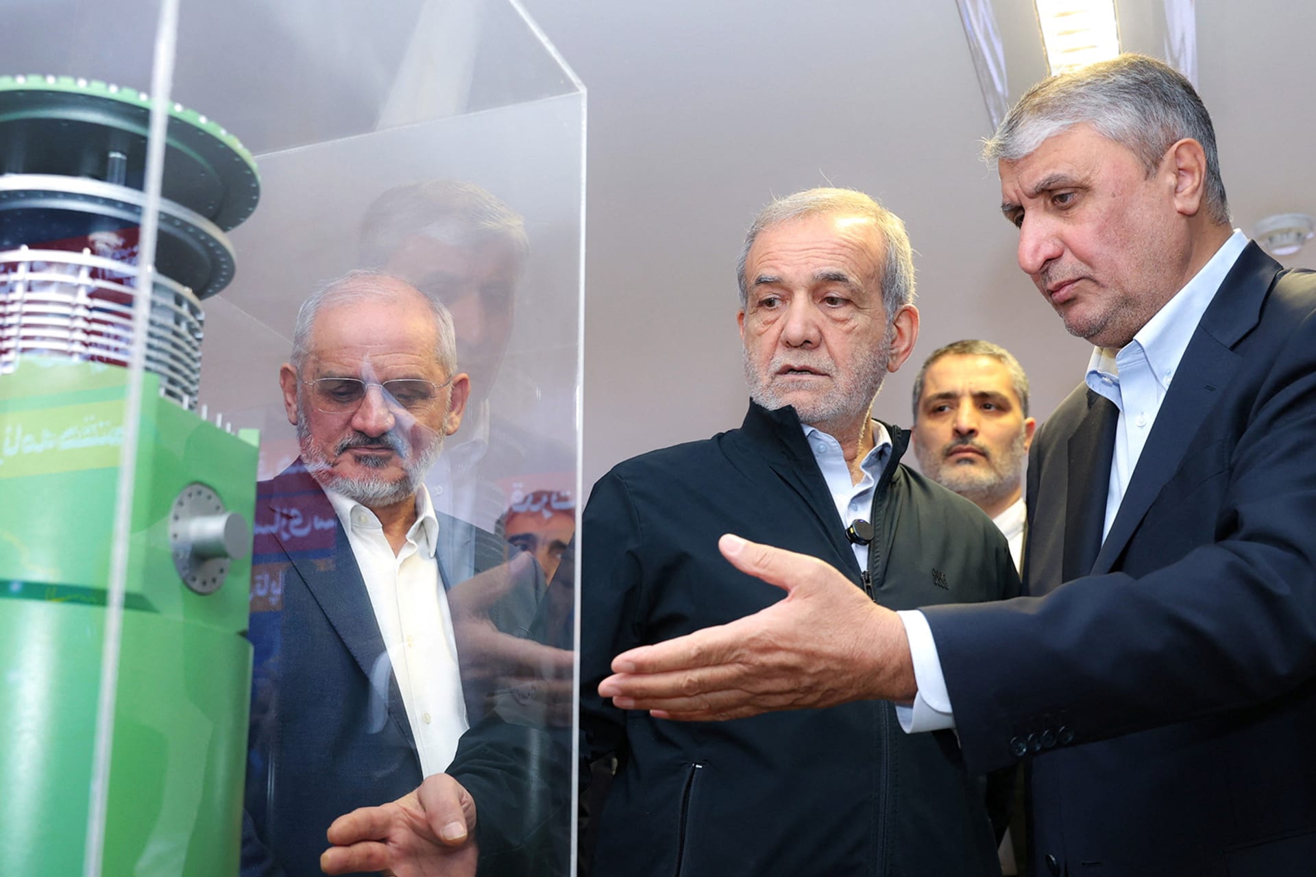 <p>Iranian President Masoud Pezeshkian visits Iran’s nuclear achievements exhibition in Tehran.</p>

