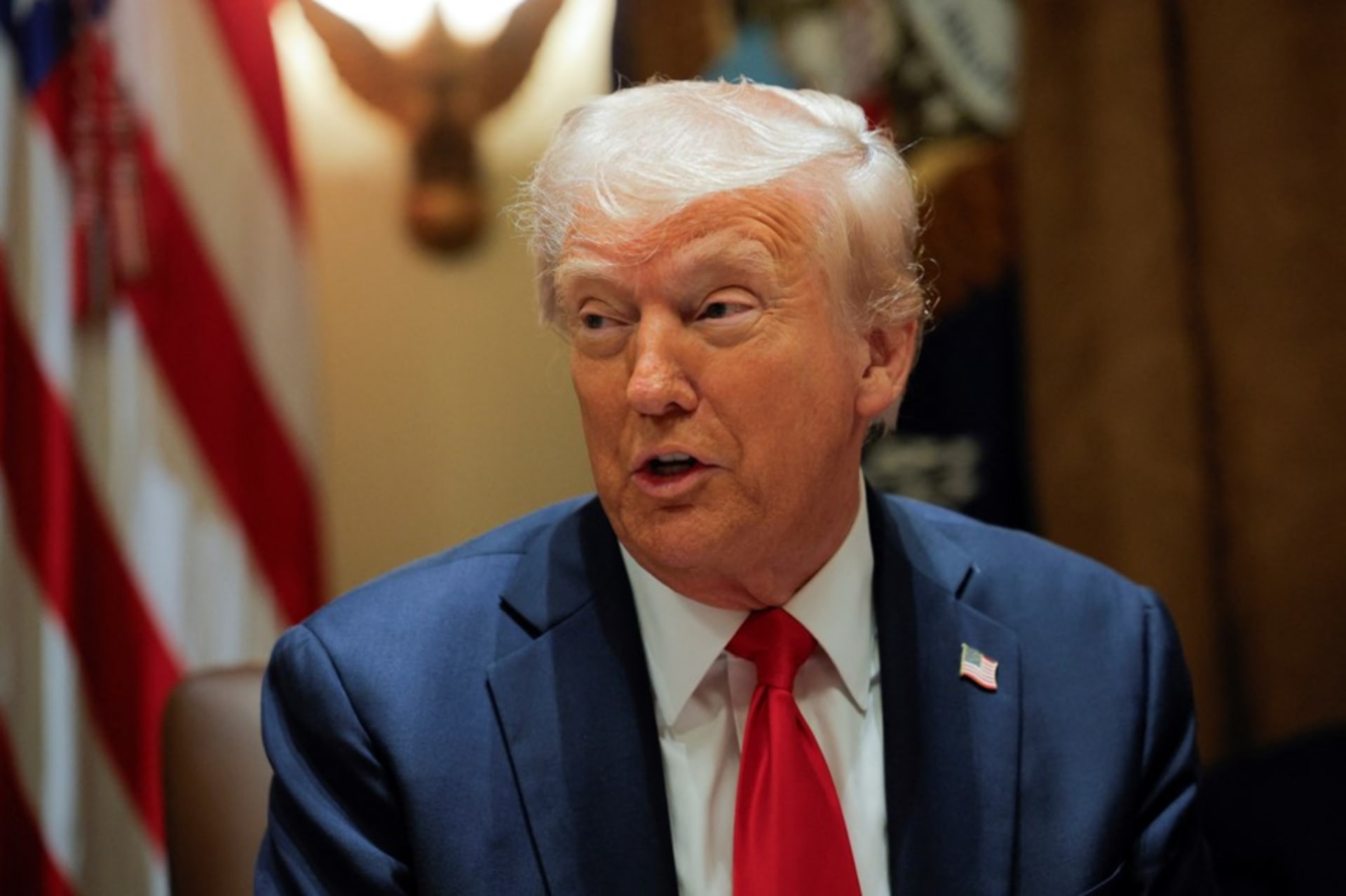 <p>President Donald Trump hosts his first cabinet meeting. February 26, 2025. </p>
