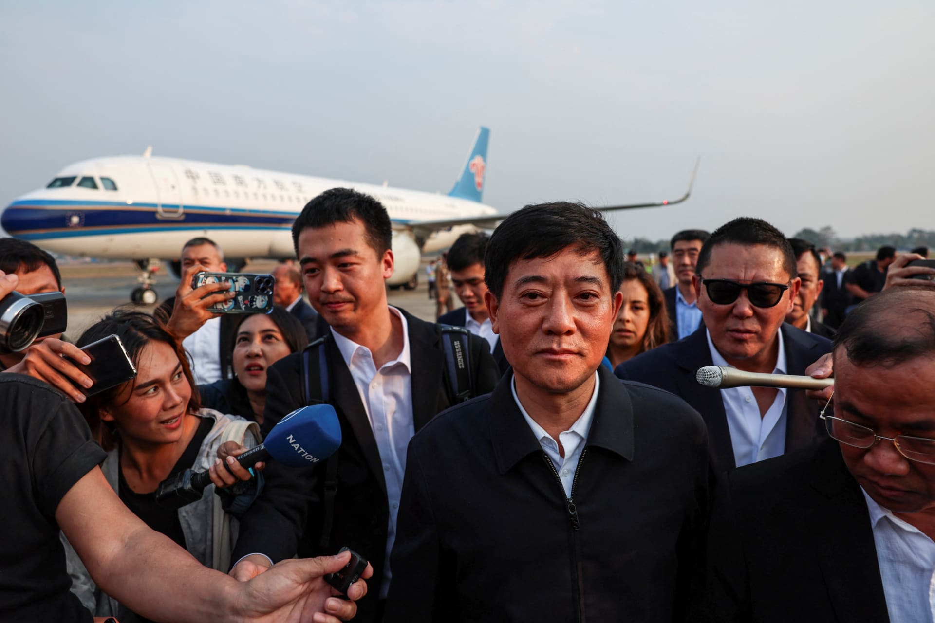 <p>Chinese Assistant Minister of Public Security Liu Zhongyi walks after he inspected the repatriation of Chinese nationals who were taken from scam centers in Myanmar amid a mounting crackdown on scam centres operating along a porous border.</p>