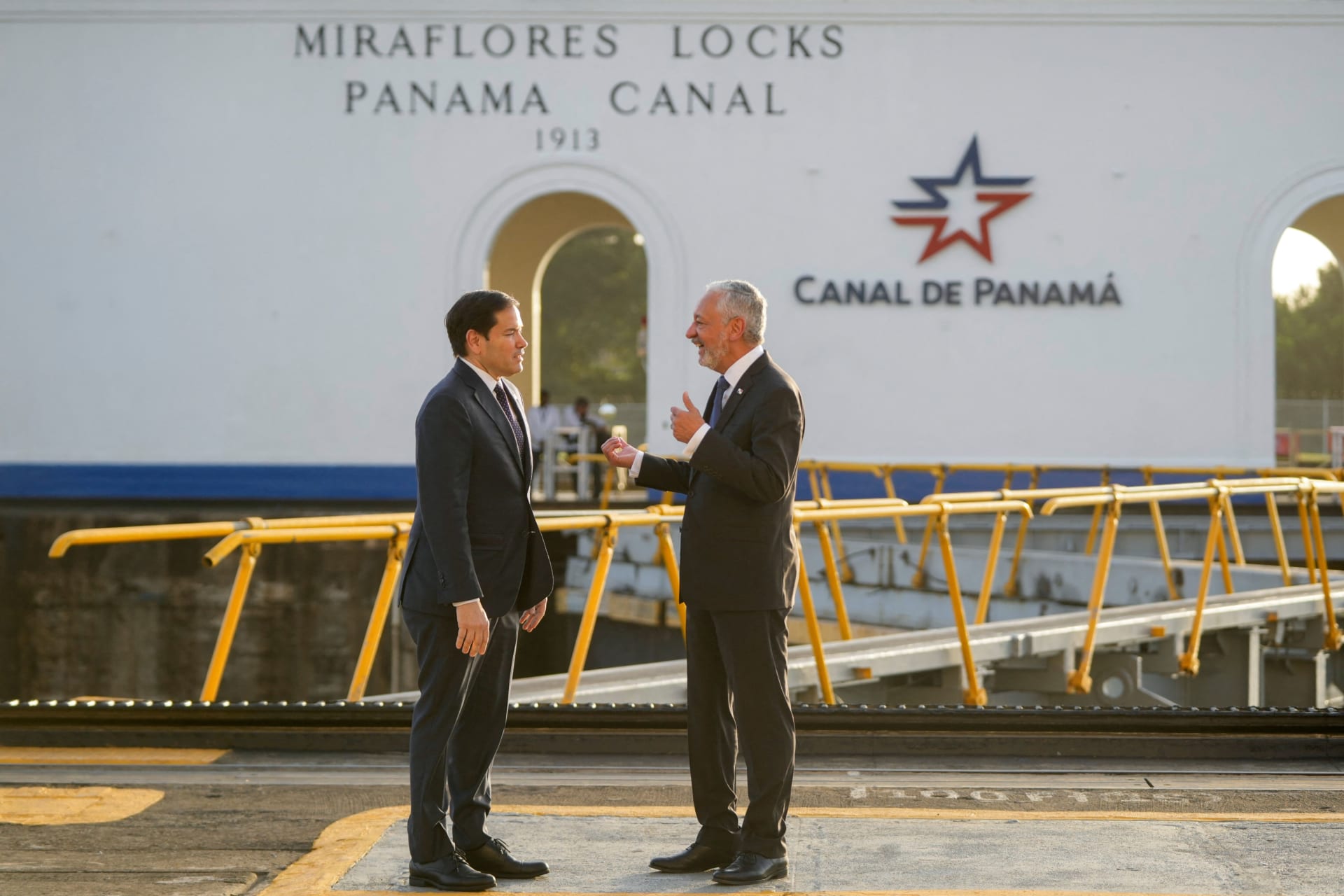 <p>U.S. Secretary of State Marco Rubio tours the Panama Canal during his first overseas trip.</p>
