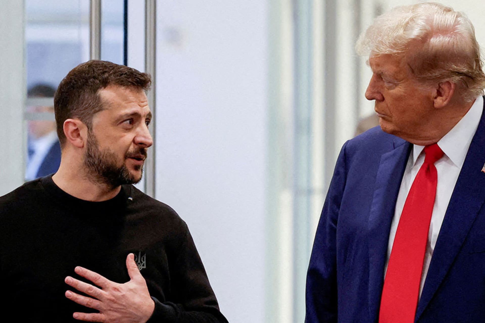 <p>U.S. President Donald Trump and Ukraine’s President Volodymyr Zelenskyy meet at Trump Tower in New York City, September 27, 2024. </p>
