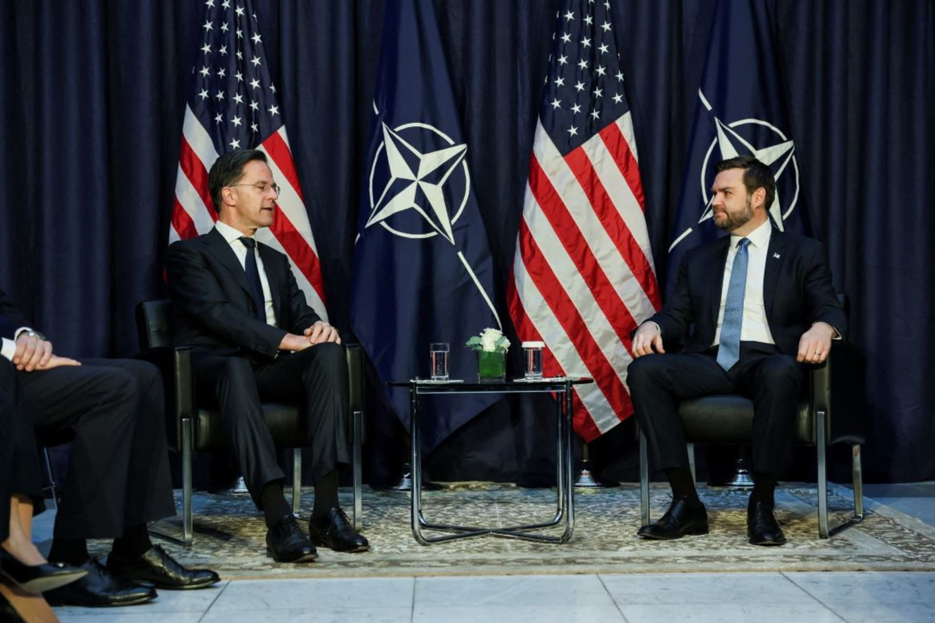 <p>U.S. Vice President JD Vance meets with NATO Secretary-General Mark Rutte in Munich, February 14, 2025.</p>
