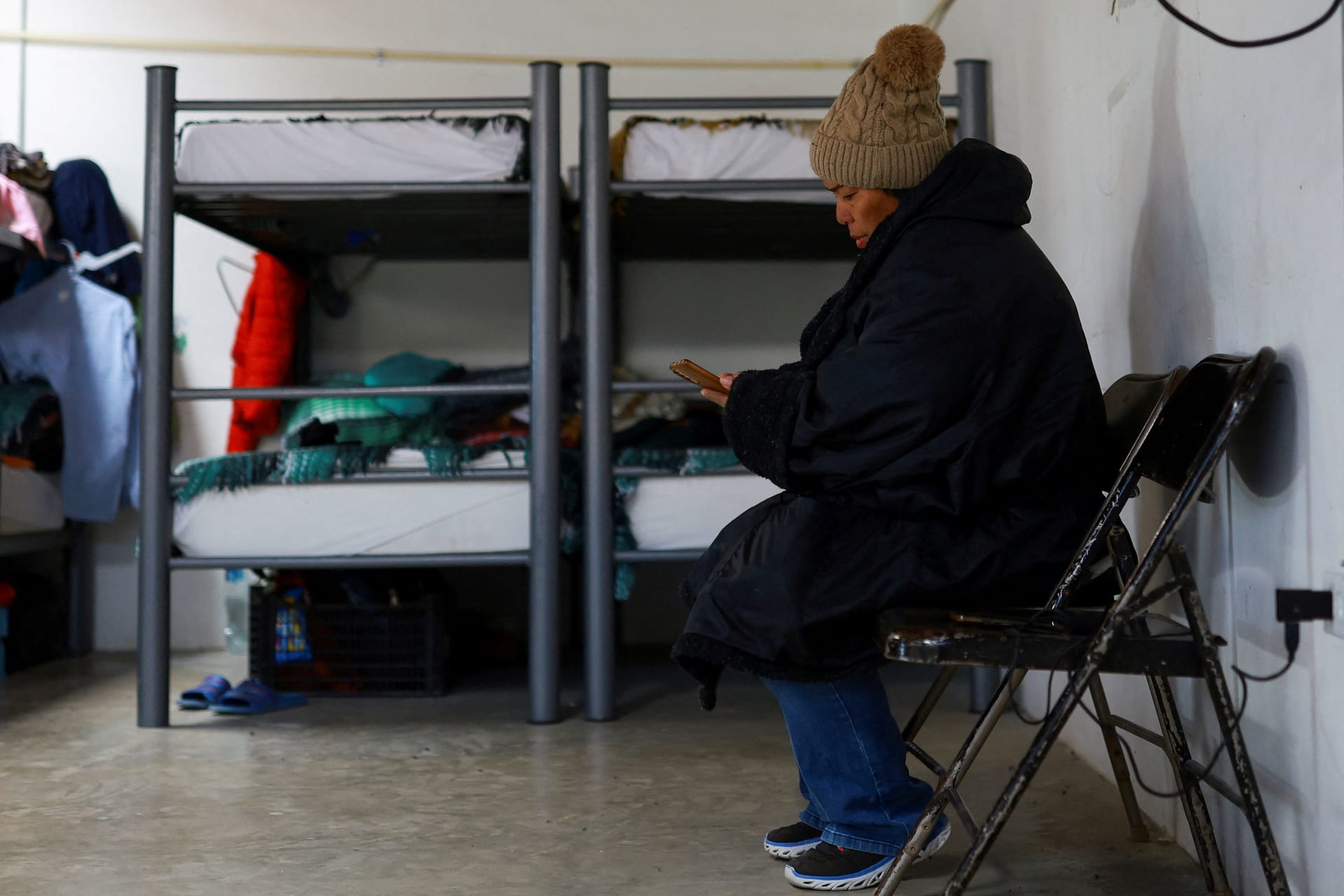 <p>Margelis Tinoco, from Colombia, remains in Ciudad Juárez after her asylum appointment in the United States was canceled.</p>
