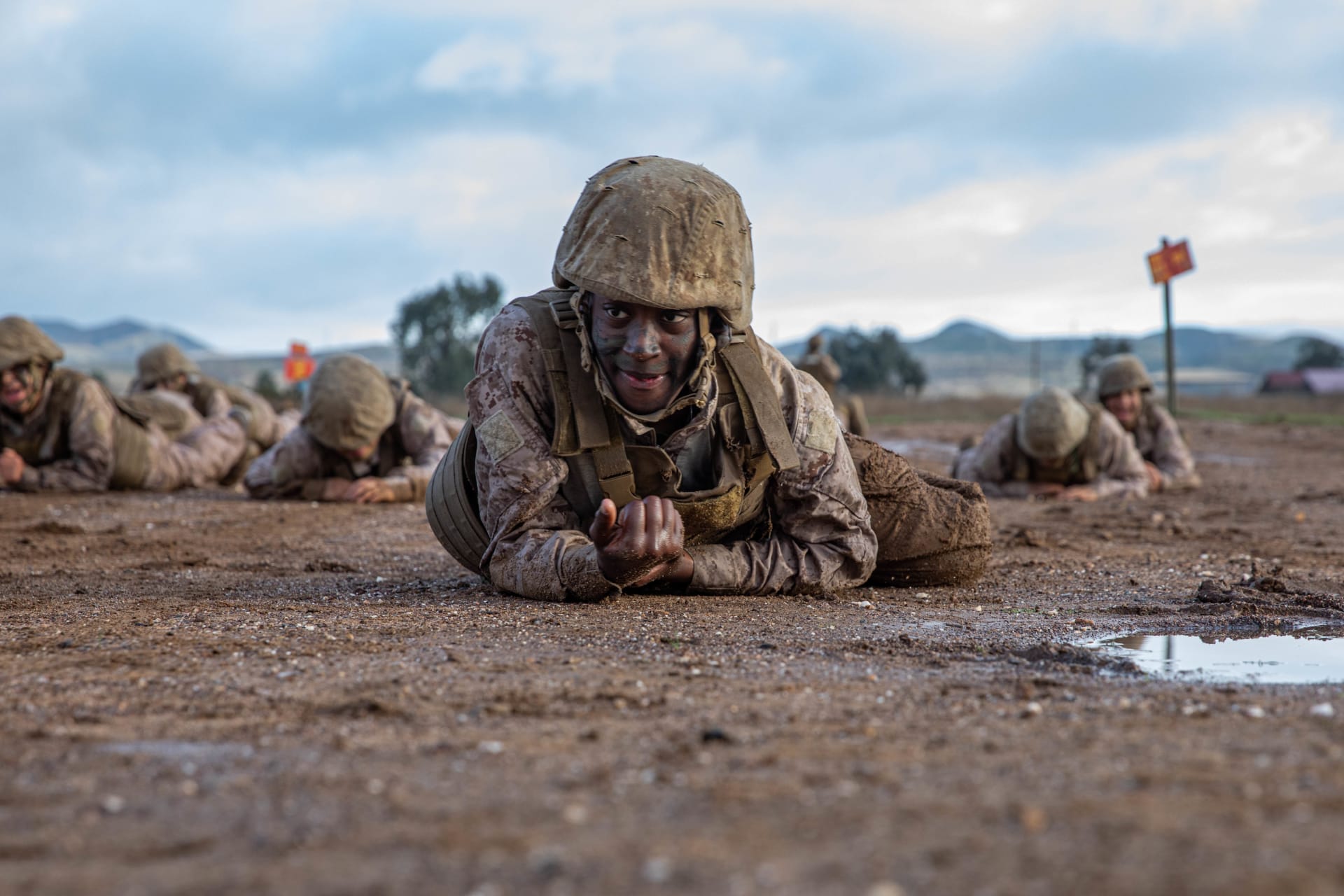 <p>U.S. Marine Corps recruits during the “Crucible” training exercise at Camp Pendleton, California, on January 23, 2024.</p>
