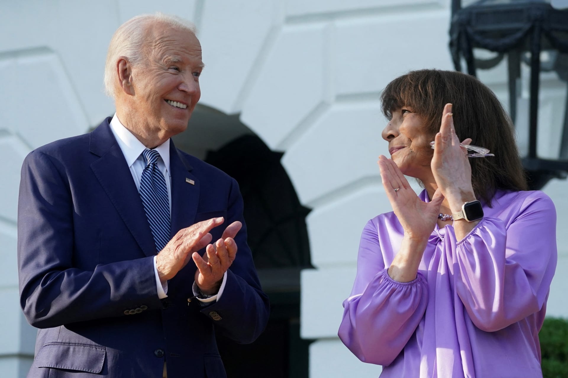 <p>President Joe Biden—after being introduced by respected leader, Ruth Glenn, President of Survivor Justice Action—during remarks at an event marking the 30th anniversary of the Violence Against Women Act, at the White House in Washington, U.S., September 1</p>
