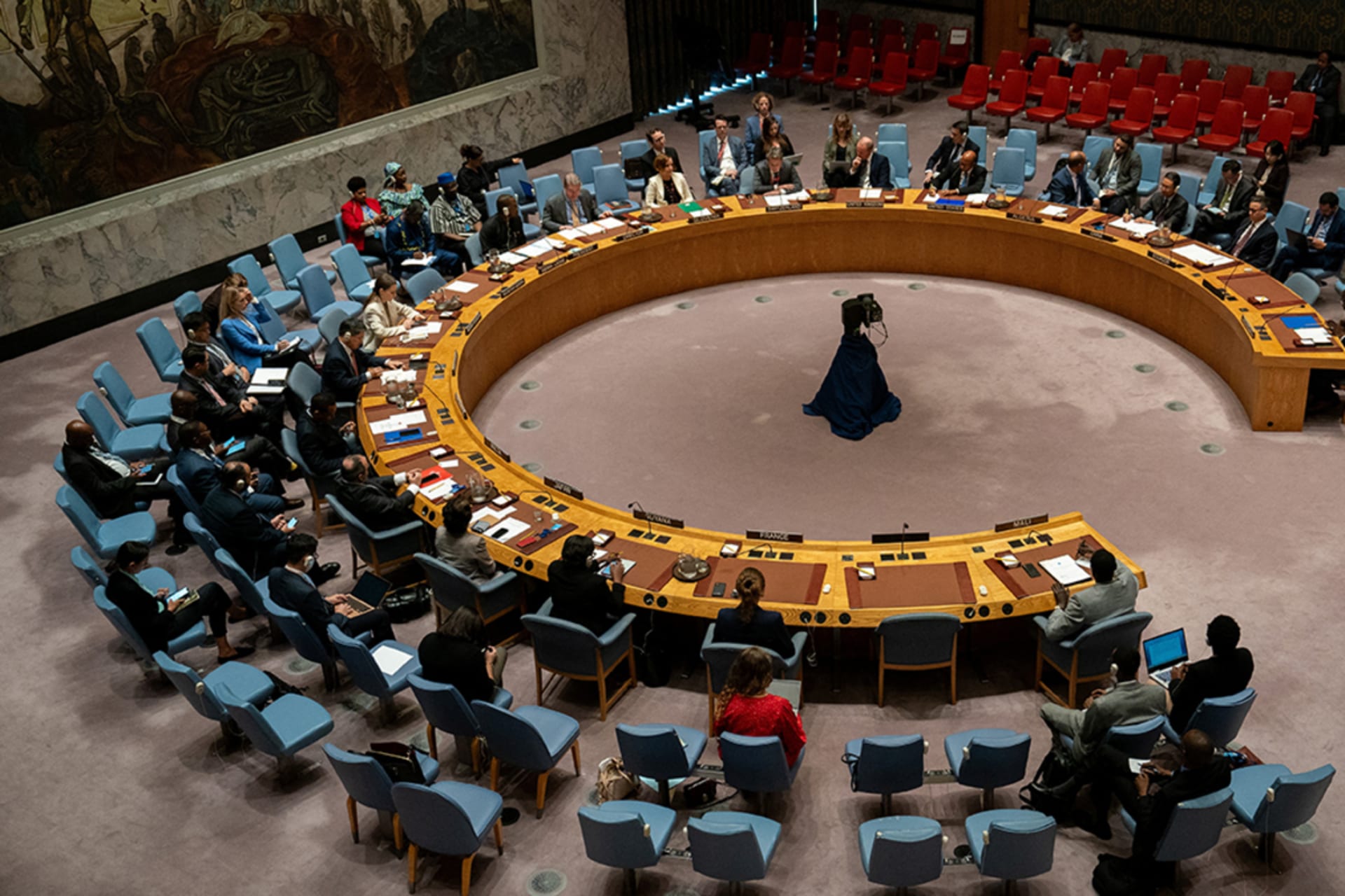 <p>Members of the UN Security Council gather to address the Russia-Ukraine war at the UN headquarters in August 2024.</p>
