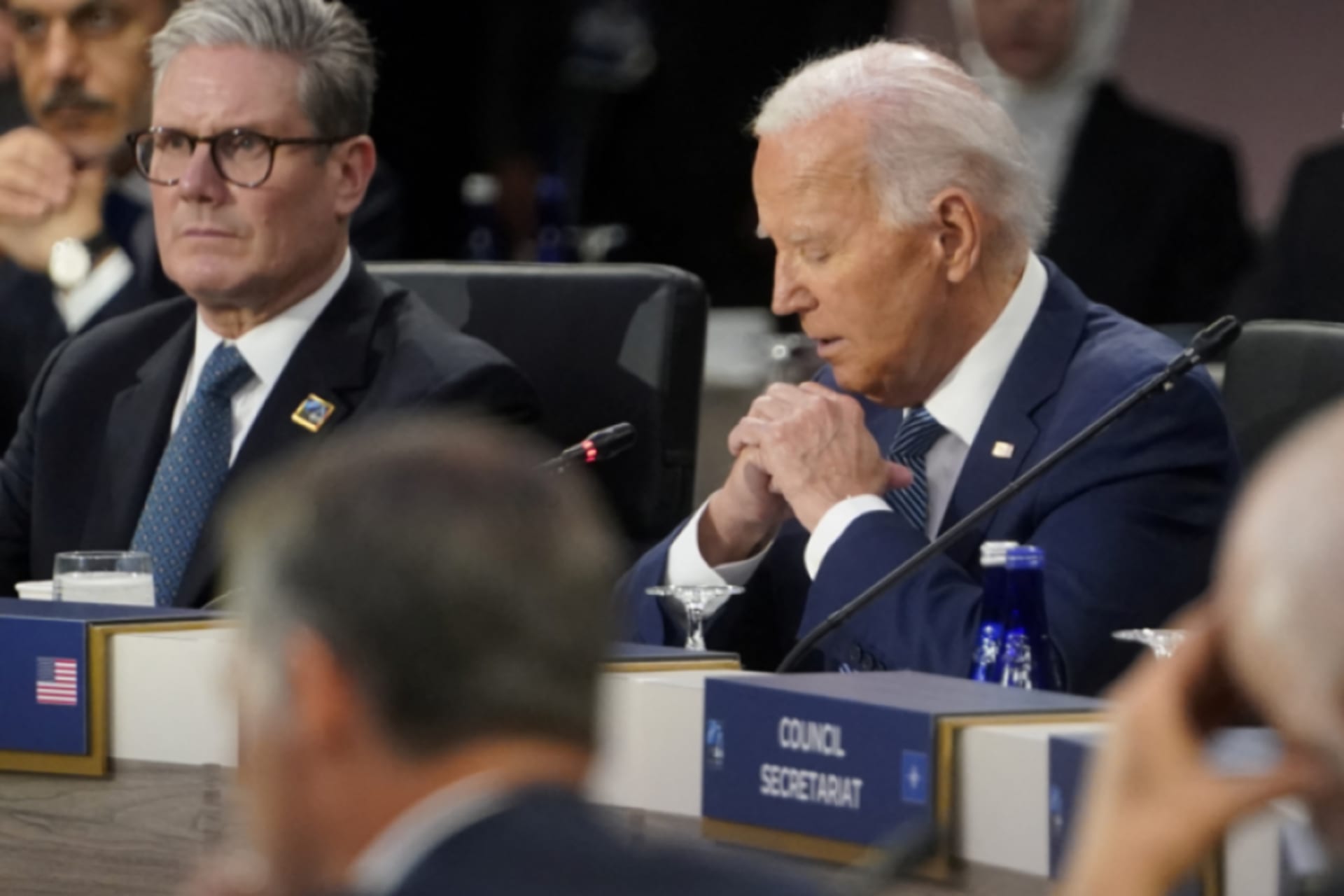 <p>U.S. President Joe Biden speaks during the NATO Summit in Washington, in July 2024.</p>
