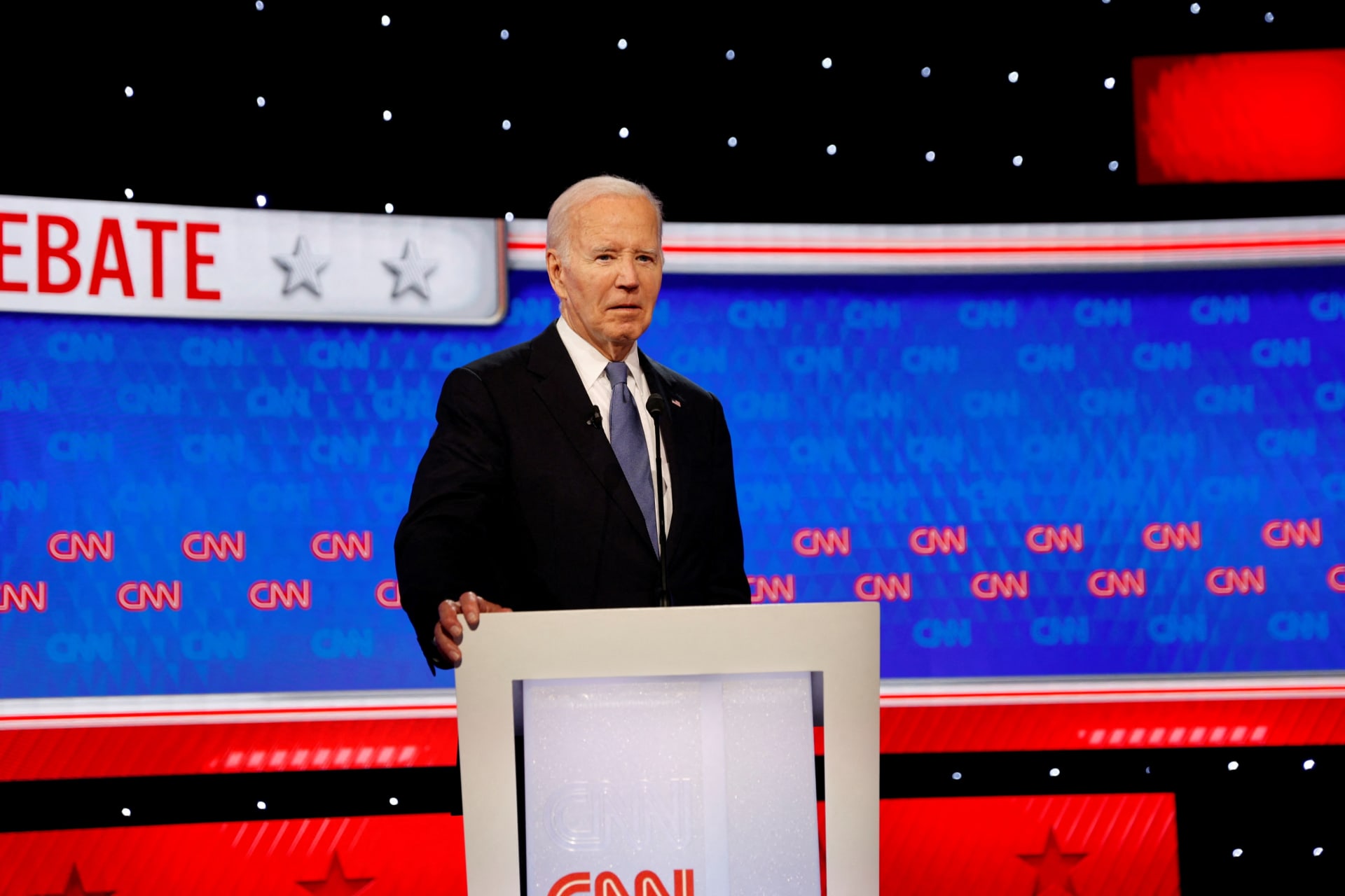 <p>U.S. President Joe Biden attends the presidential debate hosted by CNN in Atlanta, Georgia, on June 27, 2024. </p>
