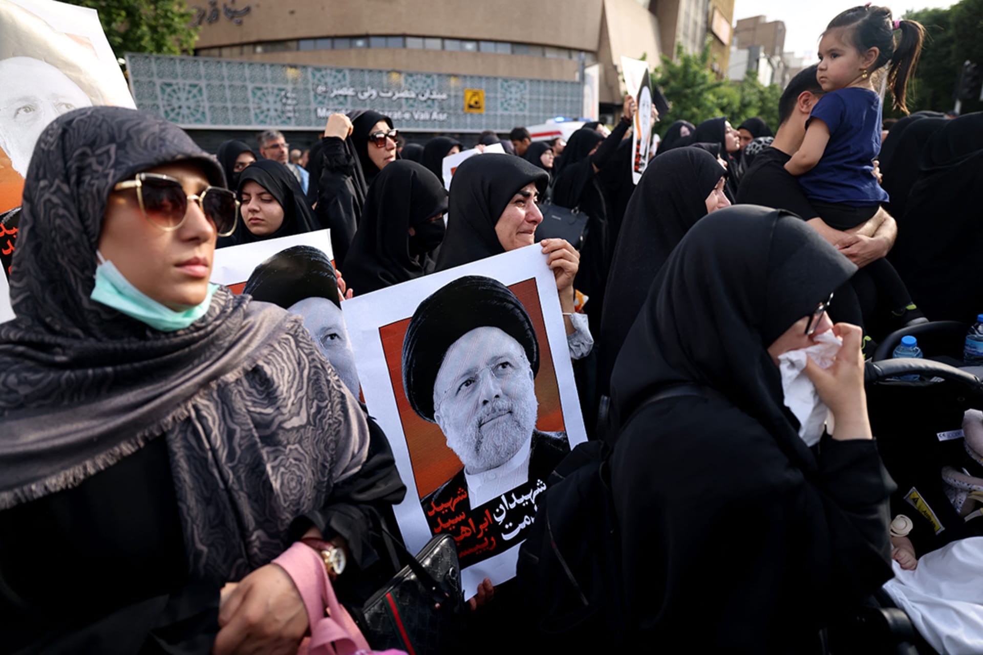 <p>Iranians gather in mourning over the death of President Ebrahim Raisi on May 19, 2024.</p>
