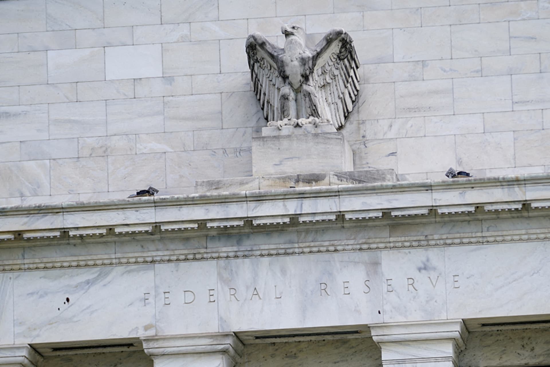 <p>The exterior of the Marriner S. Eccles Federal Reserve Board Building is seen in Washington, D.C., United States.</p>
