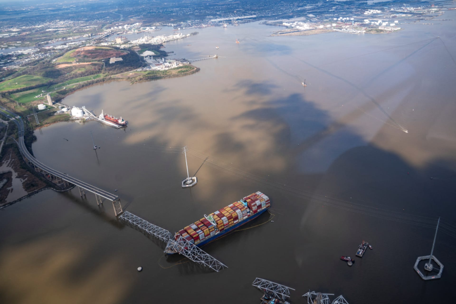 <p>An Asia-bound cargo ship struck Baltimore’s Francis Scott Key Bridge in March 2024.</p>
