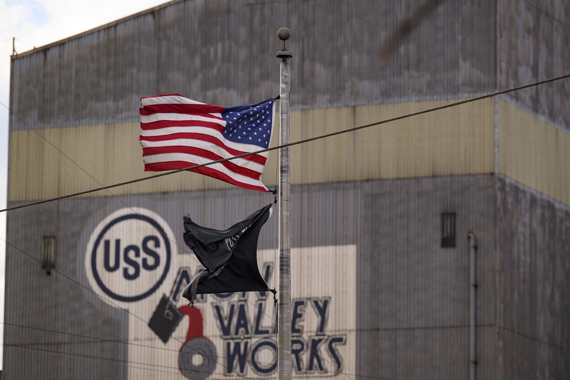 <p>A general view of the exterior of the U.S. Steel Edgar Thompson Works in Braddock, Pennsylvania.</p>
