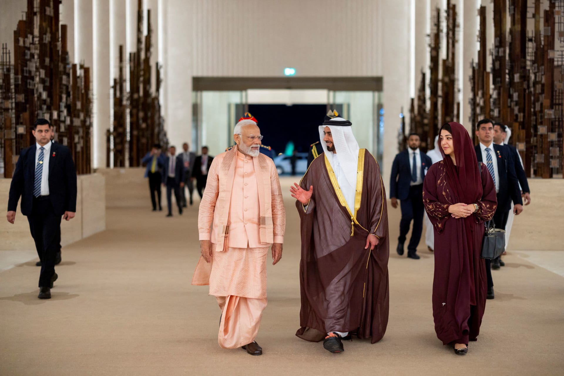 <p>Indian Prime Minister Narendra Modi visits UAE.</p>
