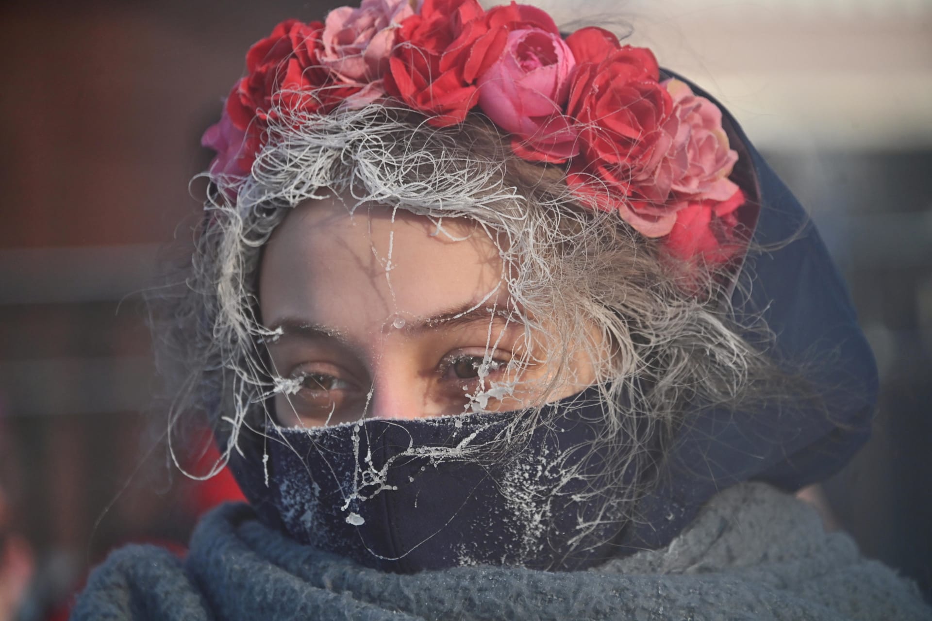 <p>A woman takes part in a rally in support of jailed Russian opposition leader Alexei Navalny in Omsk, Russia January 23, 2021.</p>
