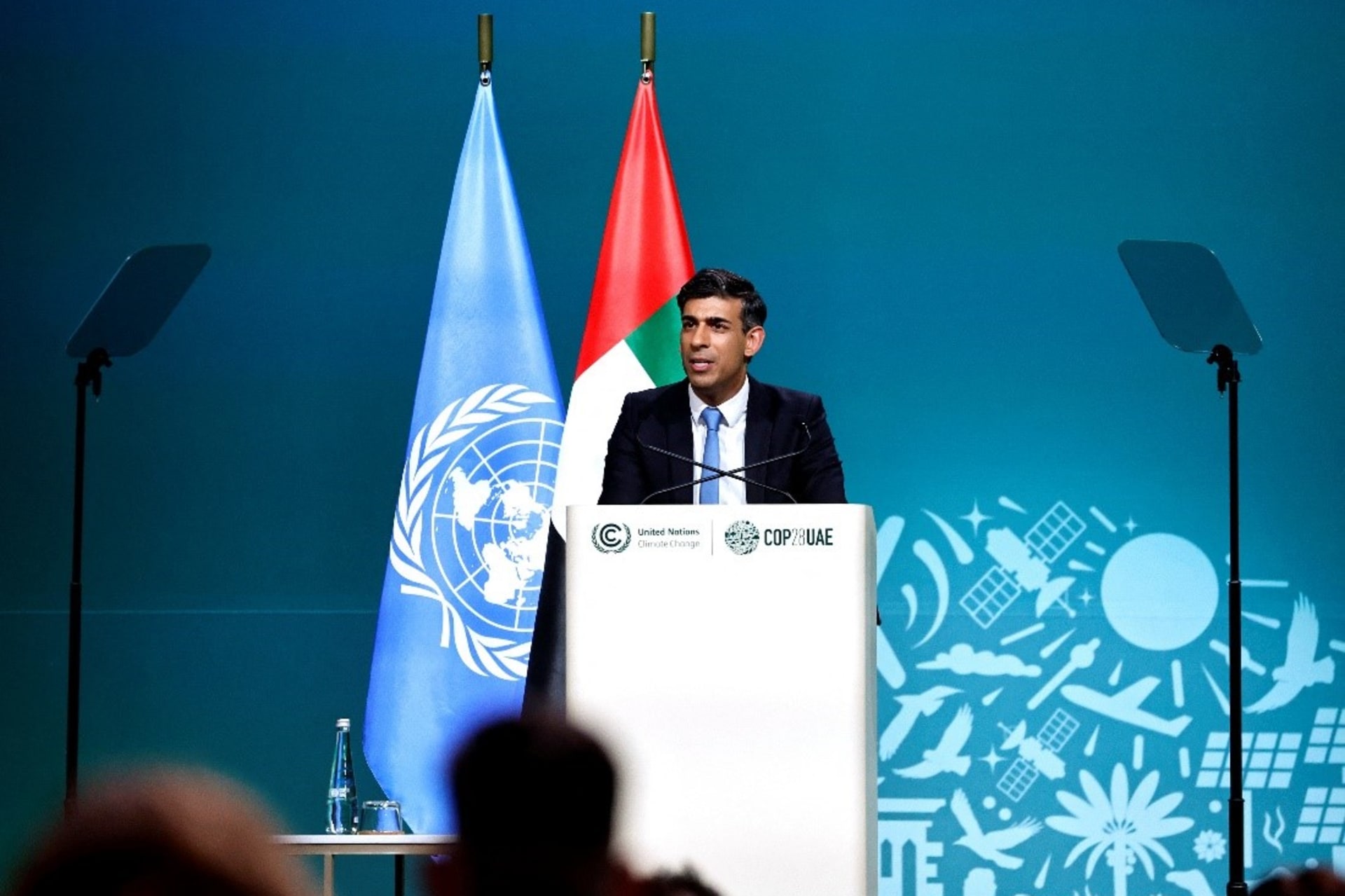 <p>Prime Minister Rishi Sunak speaks to the United Nations Climate Change Conference (COP28) in Dubai, United Arab Emirates, on December 1, 2023. </p>
