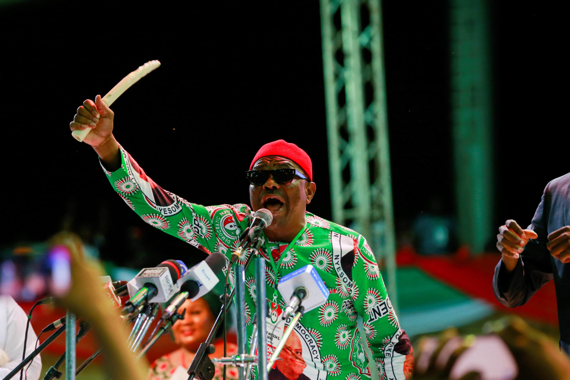 <p>Rivers State Governor Nyesom Wike addresses the People Democratic Party delegates during the special convention in Abuja, Nigeria on May 28, 2022.</p>
