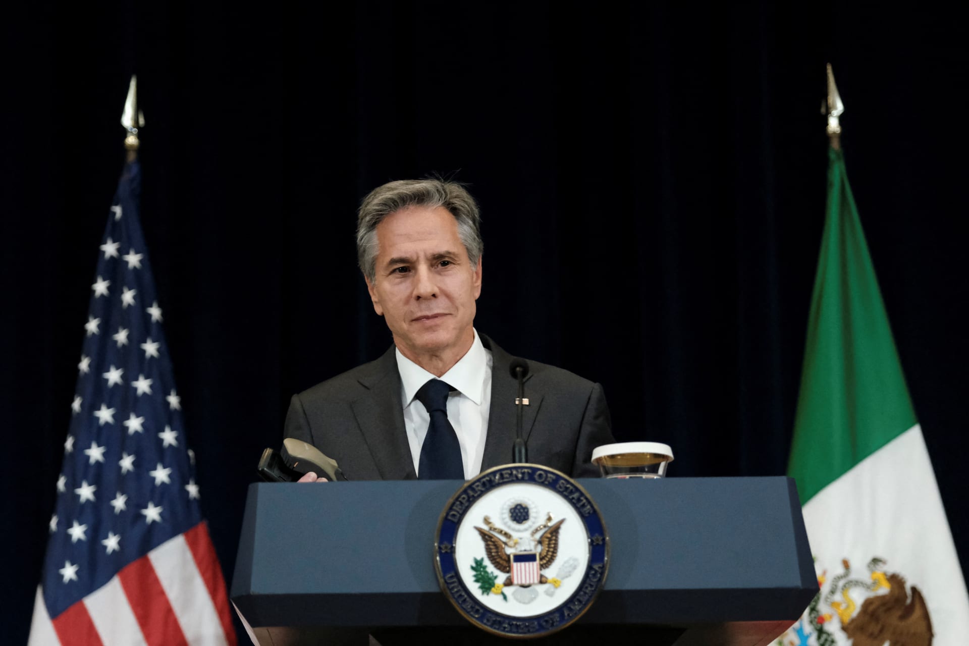 <p>U.S. Secretary of State Antony Blinken attends the opening of the U.S.-Mexico High-Level Security Dialogue on October 13, 2022.</p>
