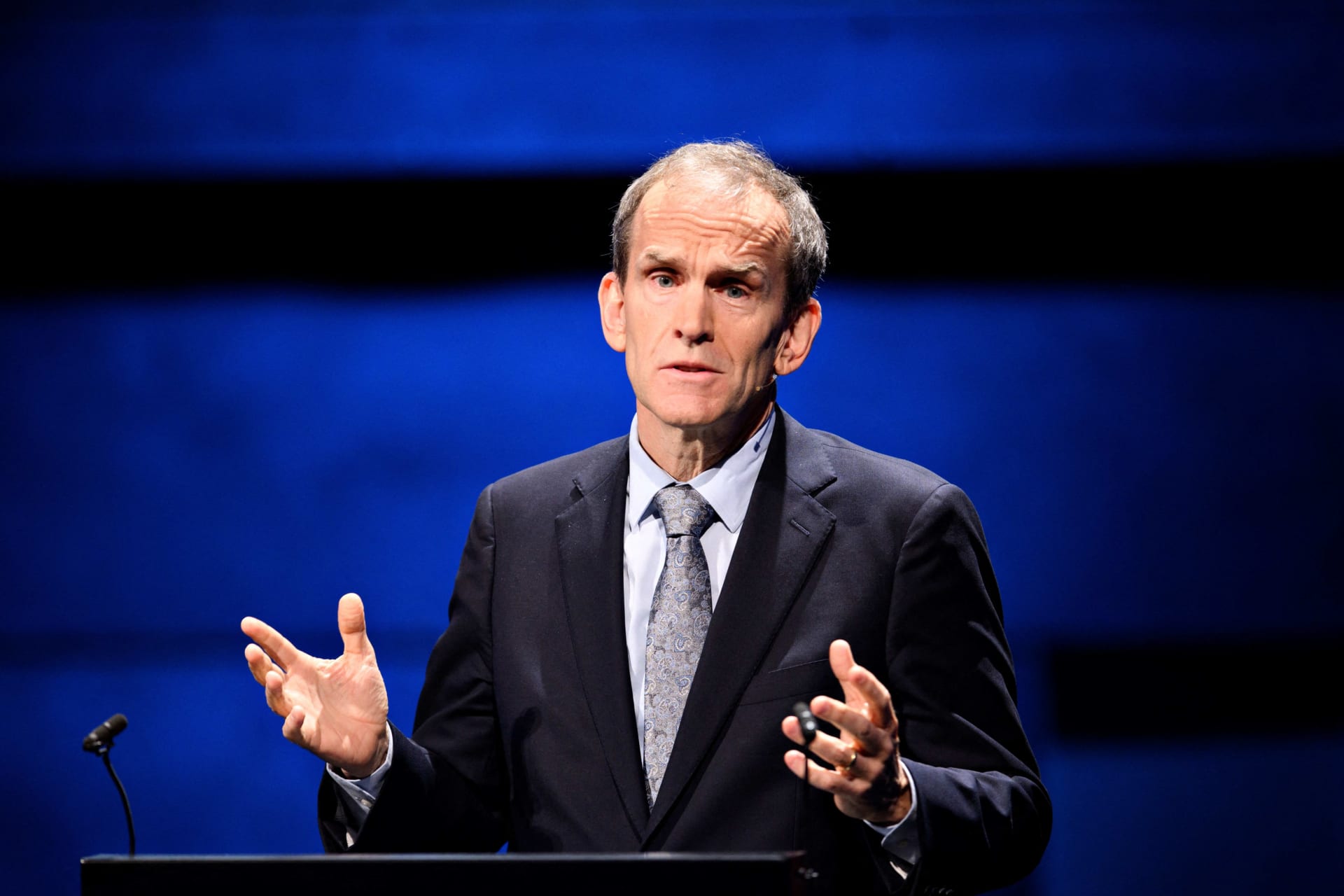 <p>Google’s President of Global Affairs and General Counsel Kent Walker speaks at the Copenhagen Democracy Summit in Copenhagen, Denmark on June 10, 2022.</p>
