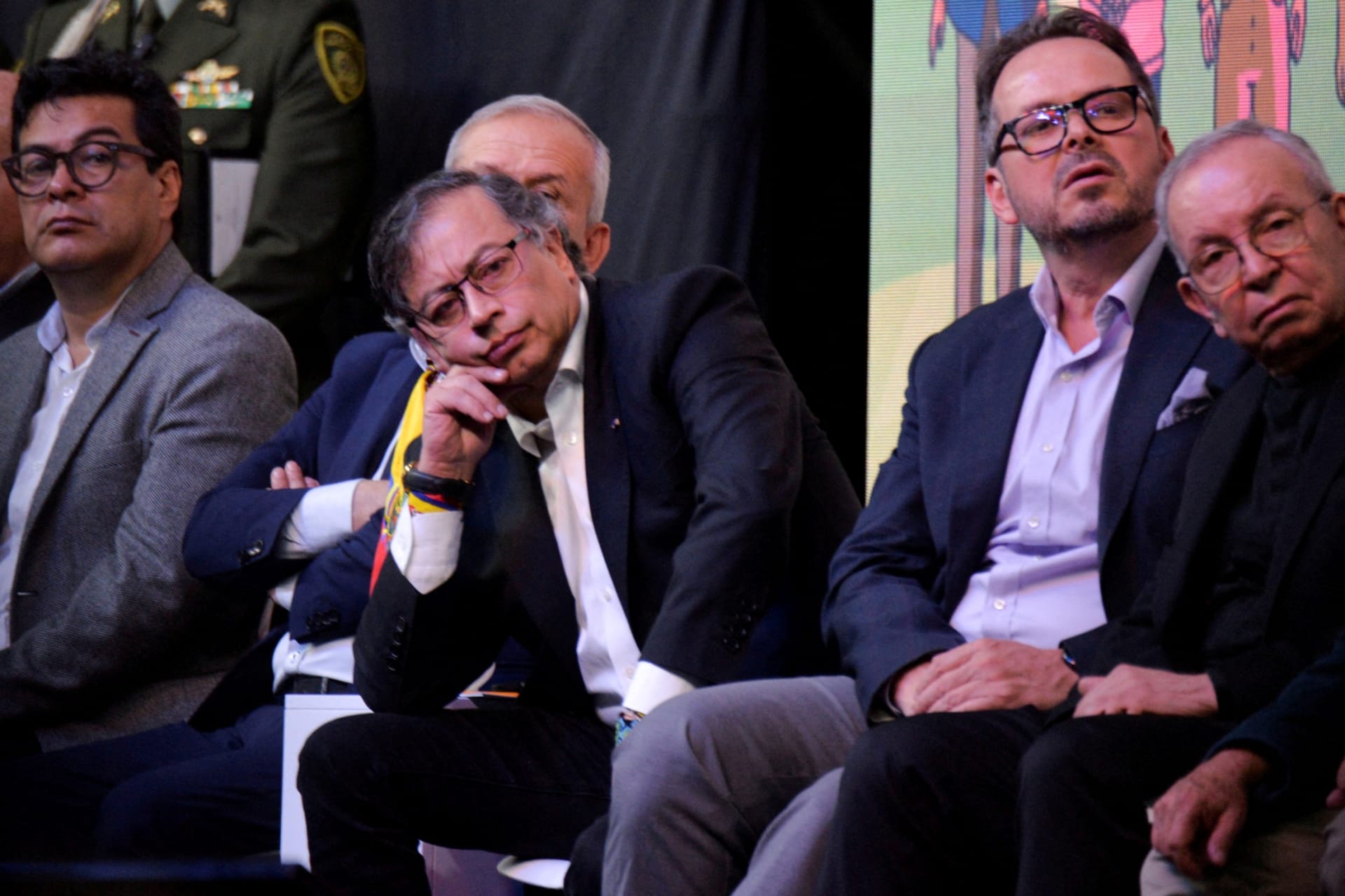 <p>Colombian President Gustavo Petro attends event with the Colombian government’s peace negotiators and members of the ELN.</p>
