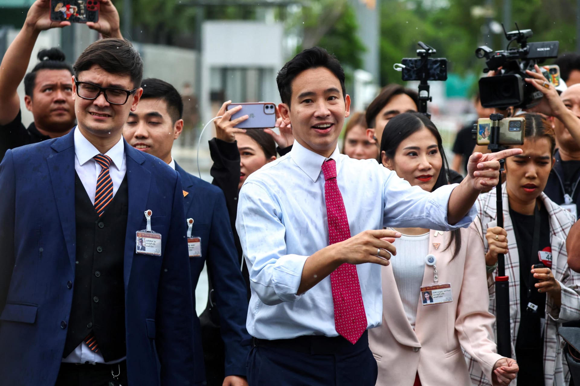 <p>Move Forward Party leader Pita Limjaroenrat leaves after voting for house speaker, at the parliament in Bangkok, Thailand, on July 4, 2023.</p>
