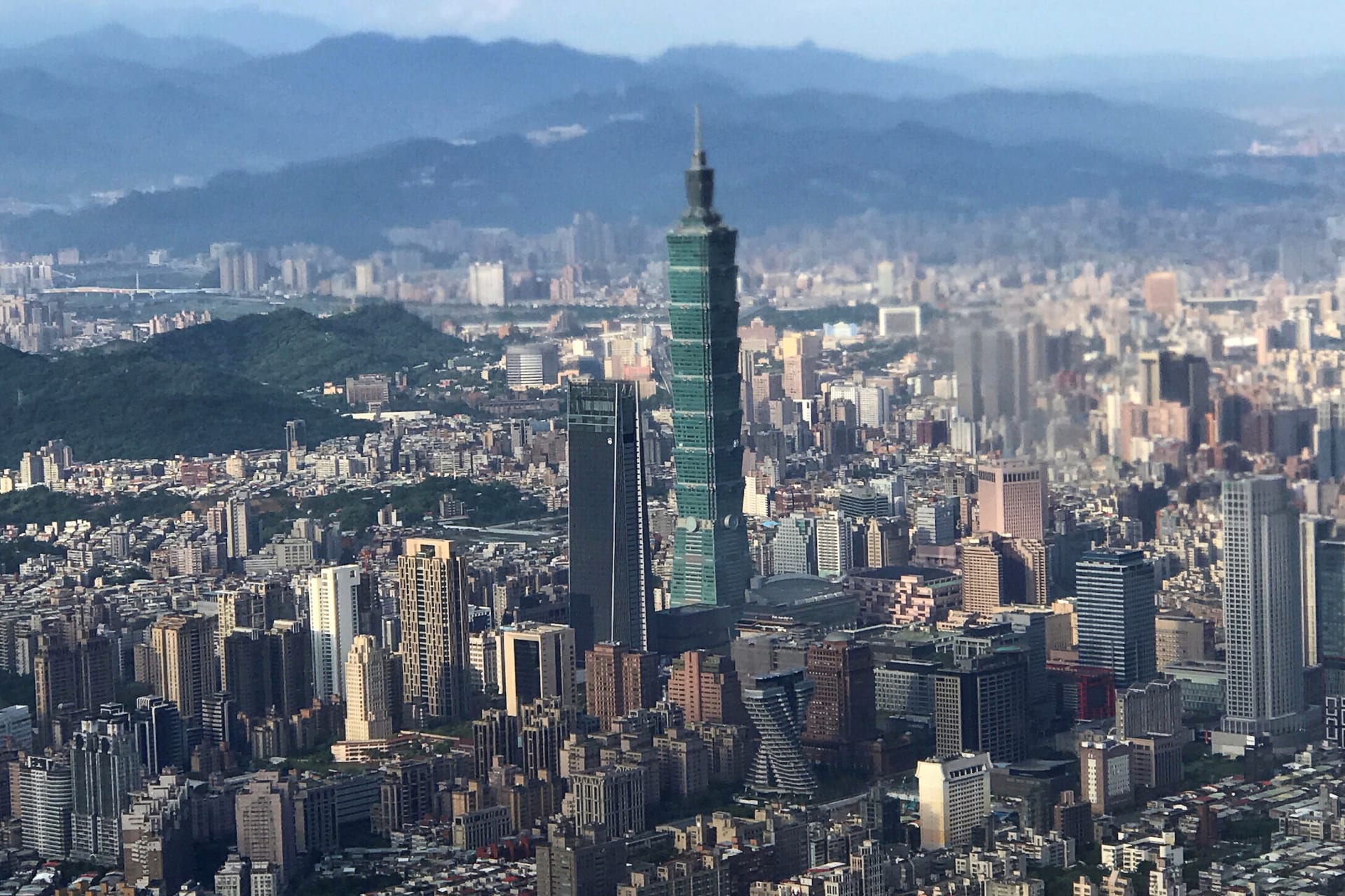 <p>Taipei, the capital of Taiwan, is seen from an aerial view.</p>
