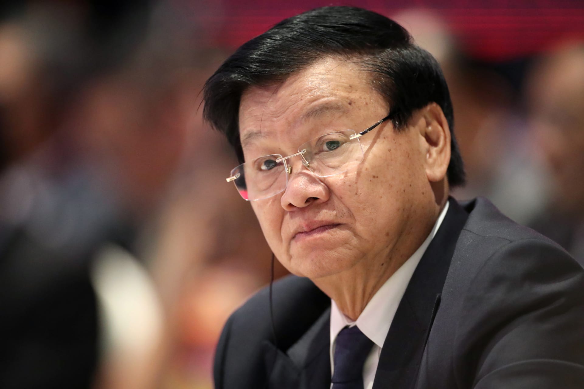 <p>Laos’ Prime Minister Thongloun Sisoulith is seen during ASEAN leaders summit in Bangkok, Thailand, on November 3, 2019.</p>
