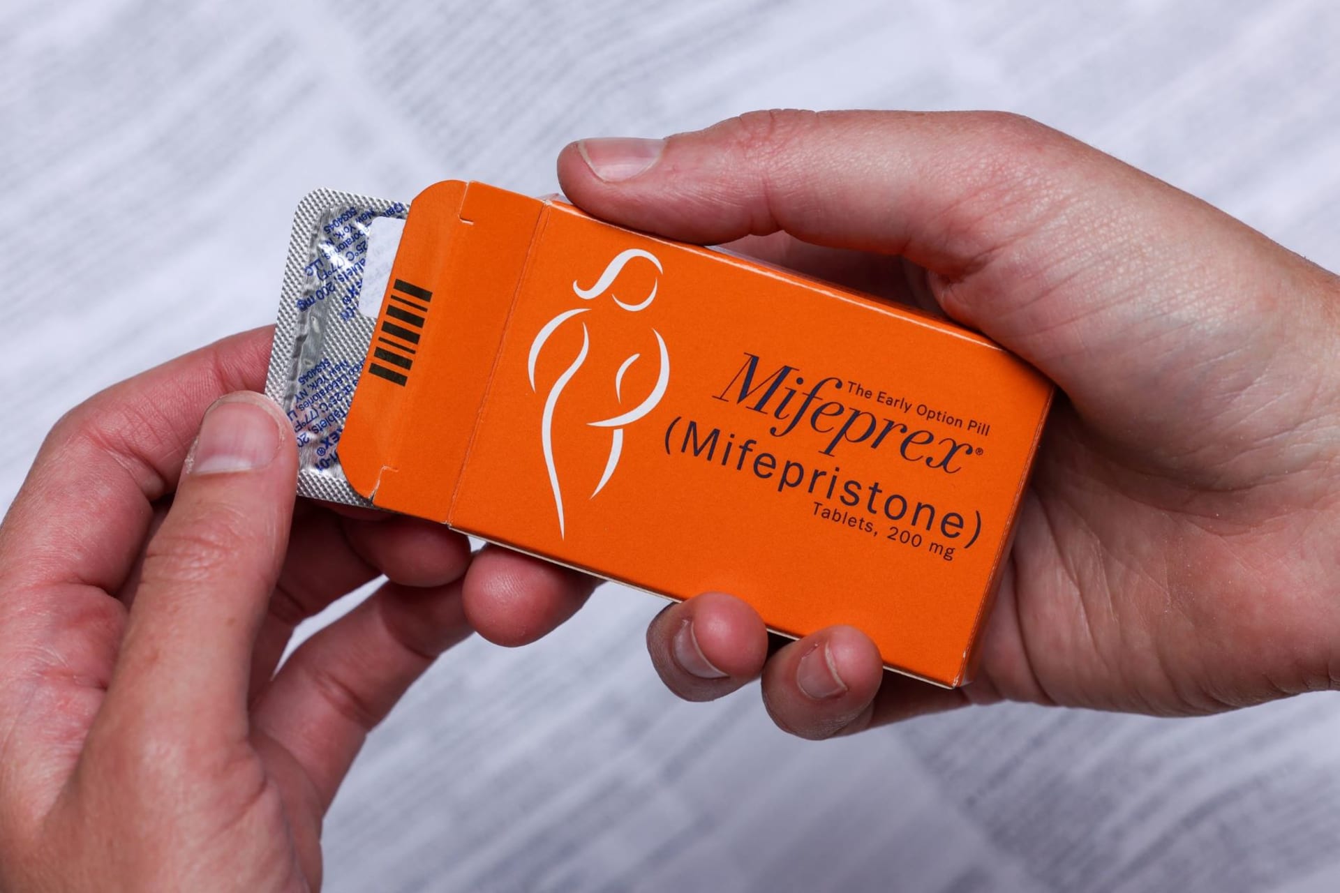 <p>A pack of Mifeprex pills, used to terminate early pregnancies, is displayed in this picture illustration.</p>
