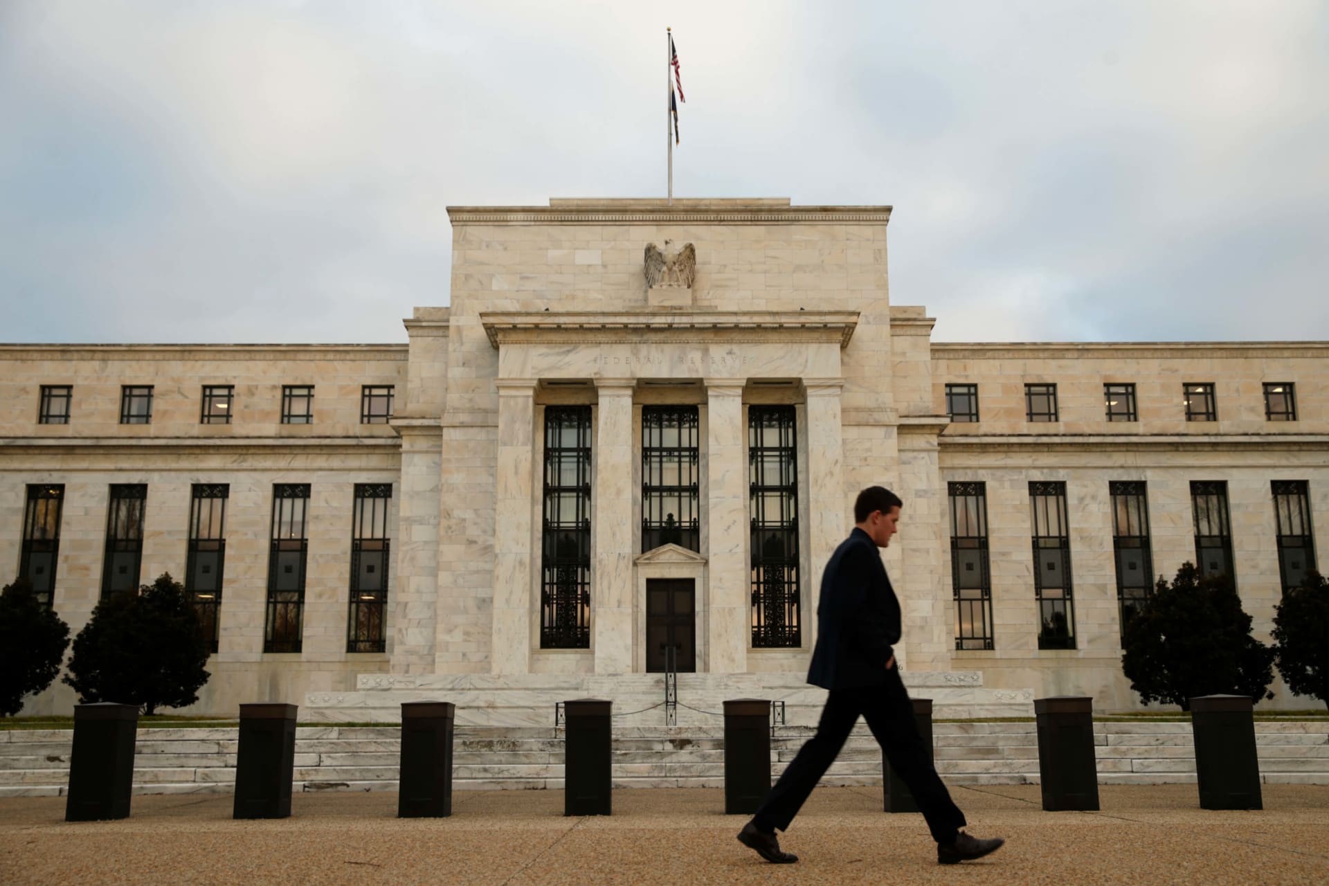 <p>A stillshot of the Federal Reserve building in Washington, D.C.</p>
