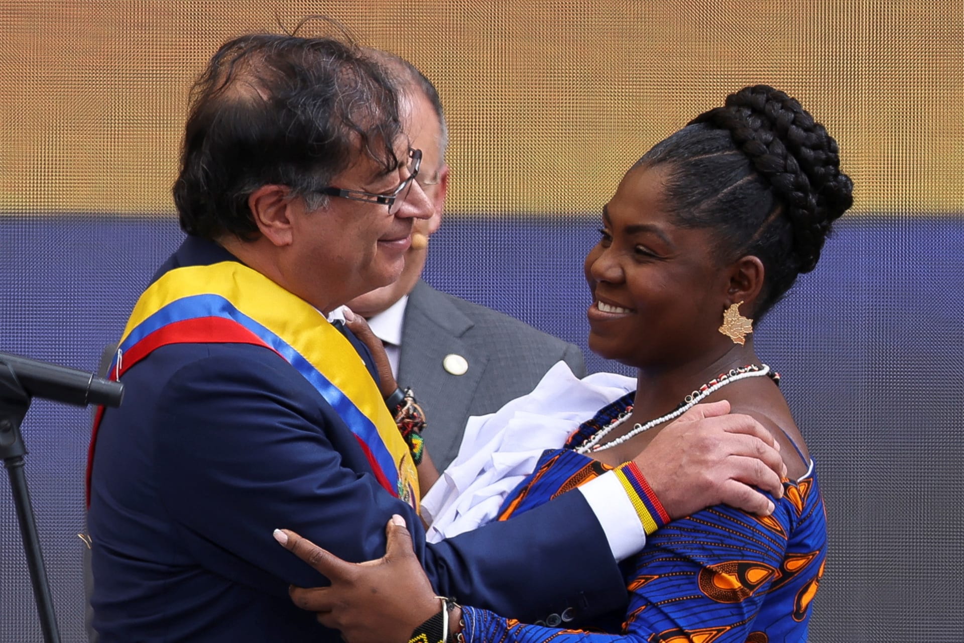 Colombia's President Gustavo Petro and Colombia's Vice President Francia Marquez