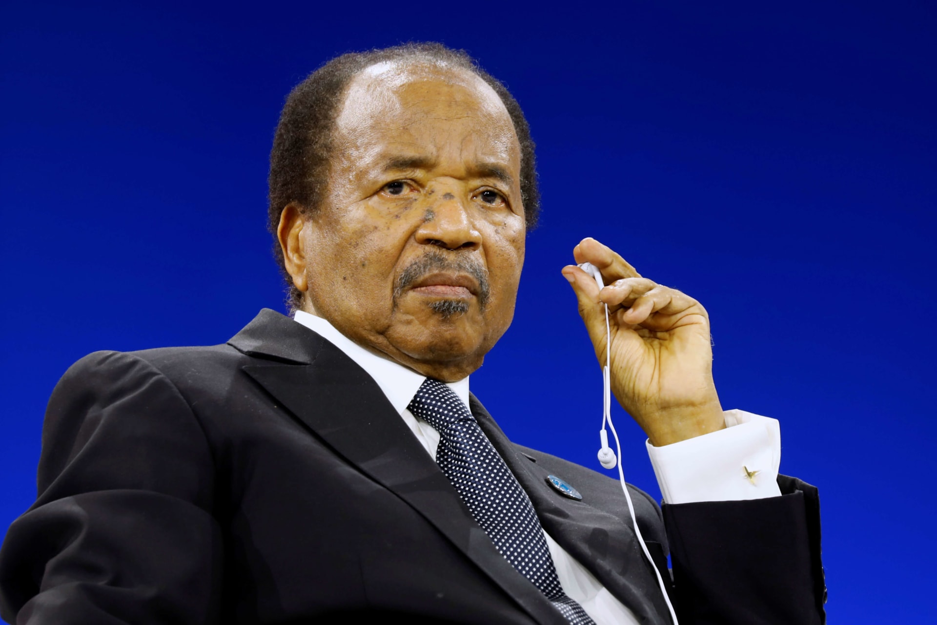 <p>Cameroon President Paul Biya attends the Paris Peace Forum in France on November 12, 2019.</p>
