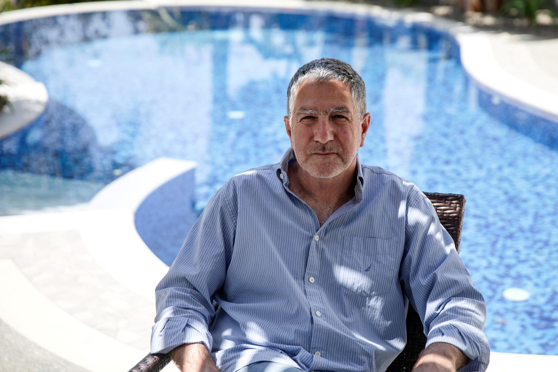 <p>Passitora founder and spyware executive Tal Dilian sits at his home in Cyprus in April 2020.</p>

